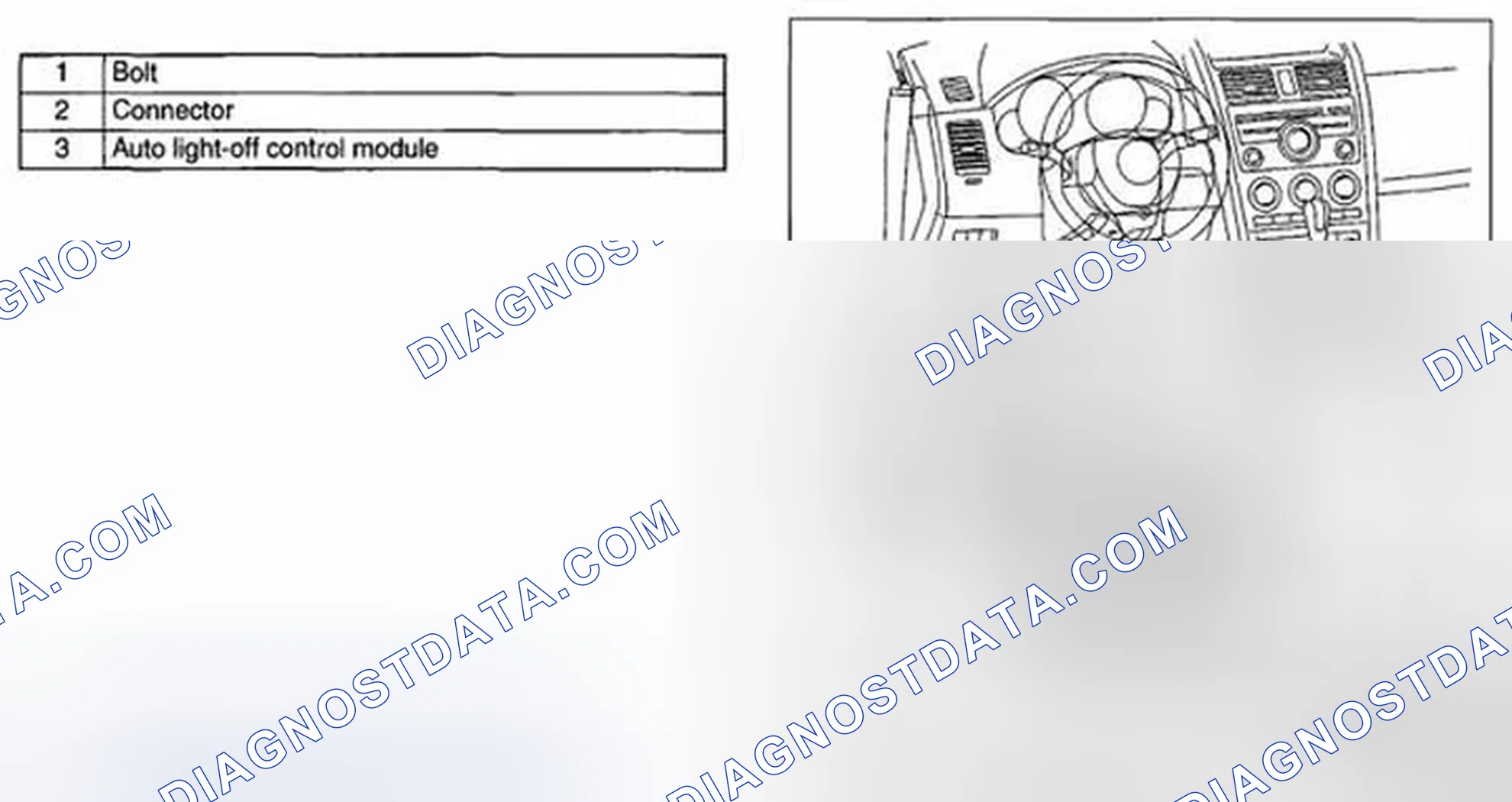 Scheme 18: AUTO LIGHT-OFF CONTROL MODULE REMOVAL/INSTALLATION
