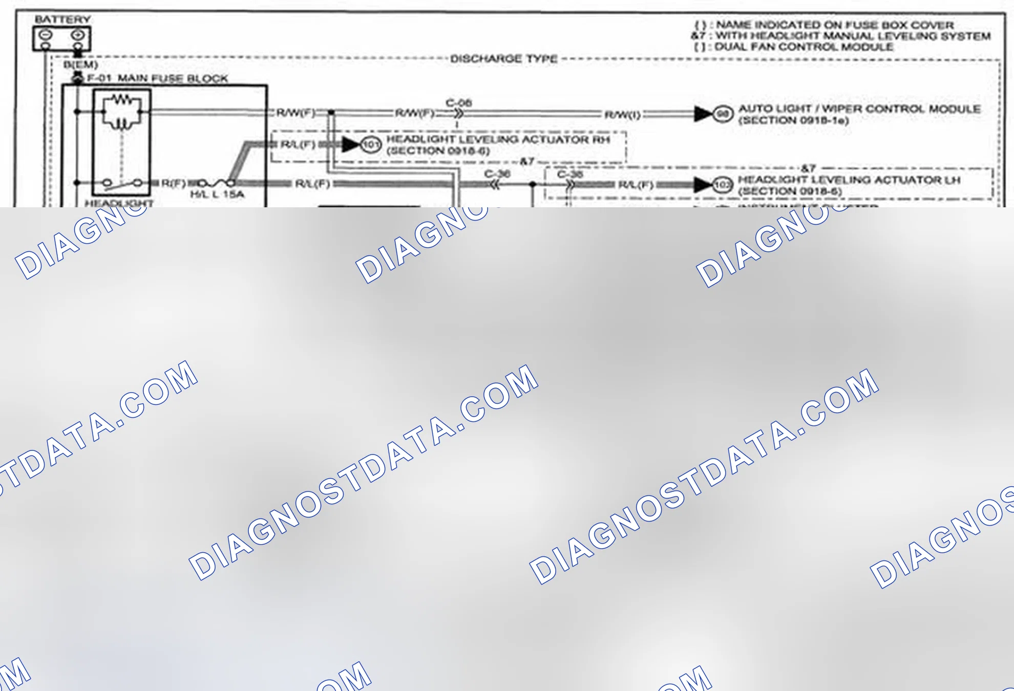 Scheme 238: Headlight Wiring Diagram - 0918-2b (1 Of 2)