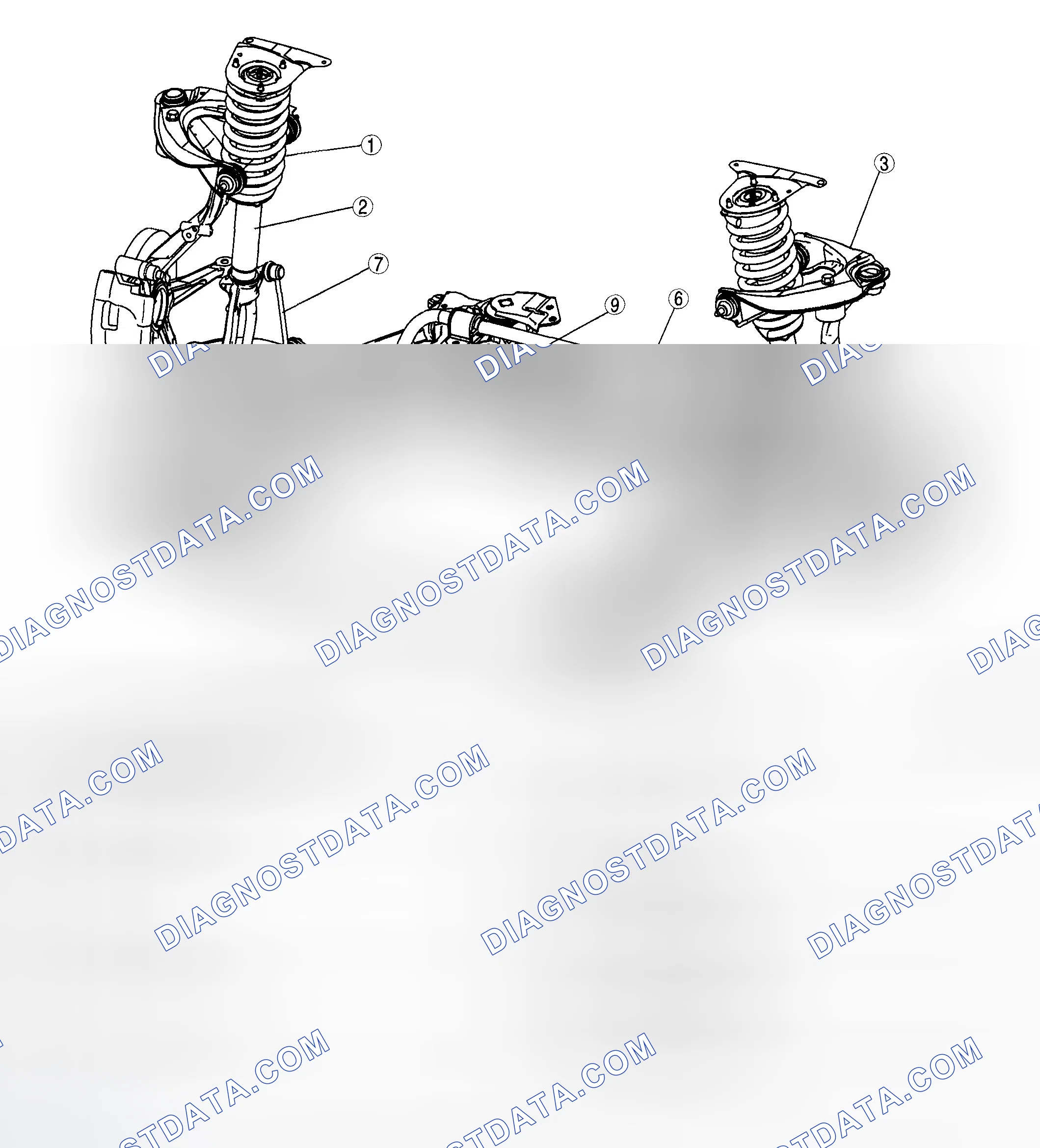 Scheme 1: FRONT SUSPENSION LOCATION INDEX