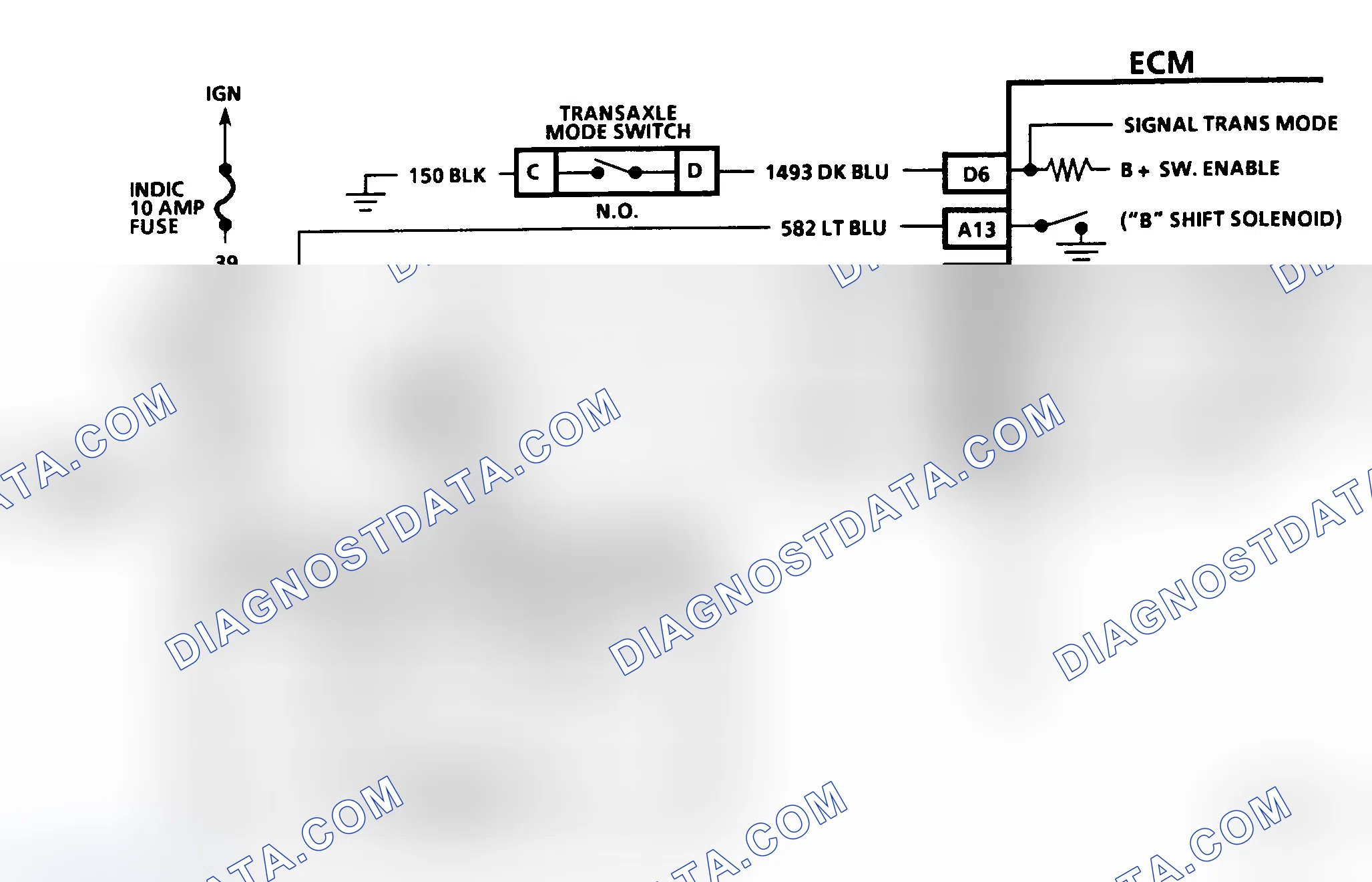 Scheme 229: CHART C-8B, 4T60 TRANSAXLE MODE SWITCH ELECTRICAL DIAGNOSIS - 3.4L PFI W BODY