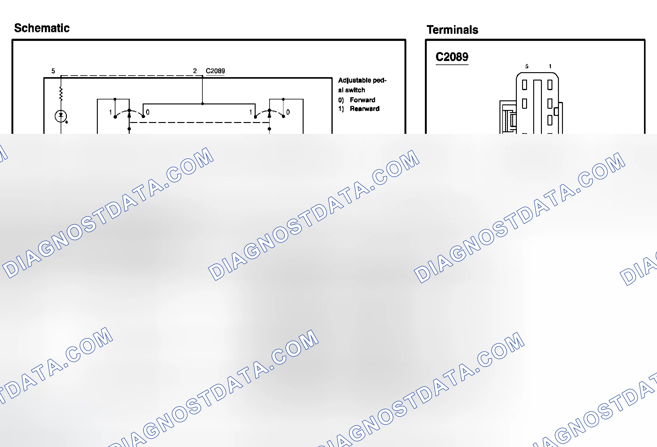 Scheme 41: Adjustable pedal switch - without memory