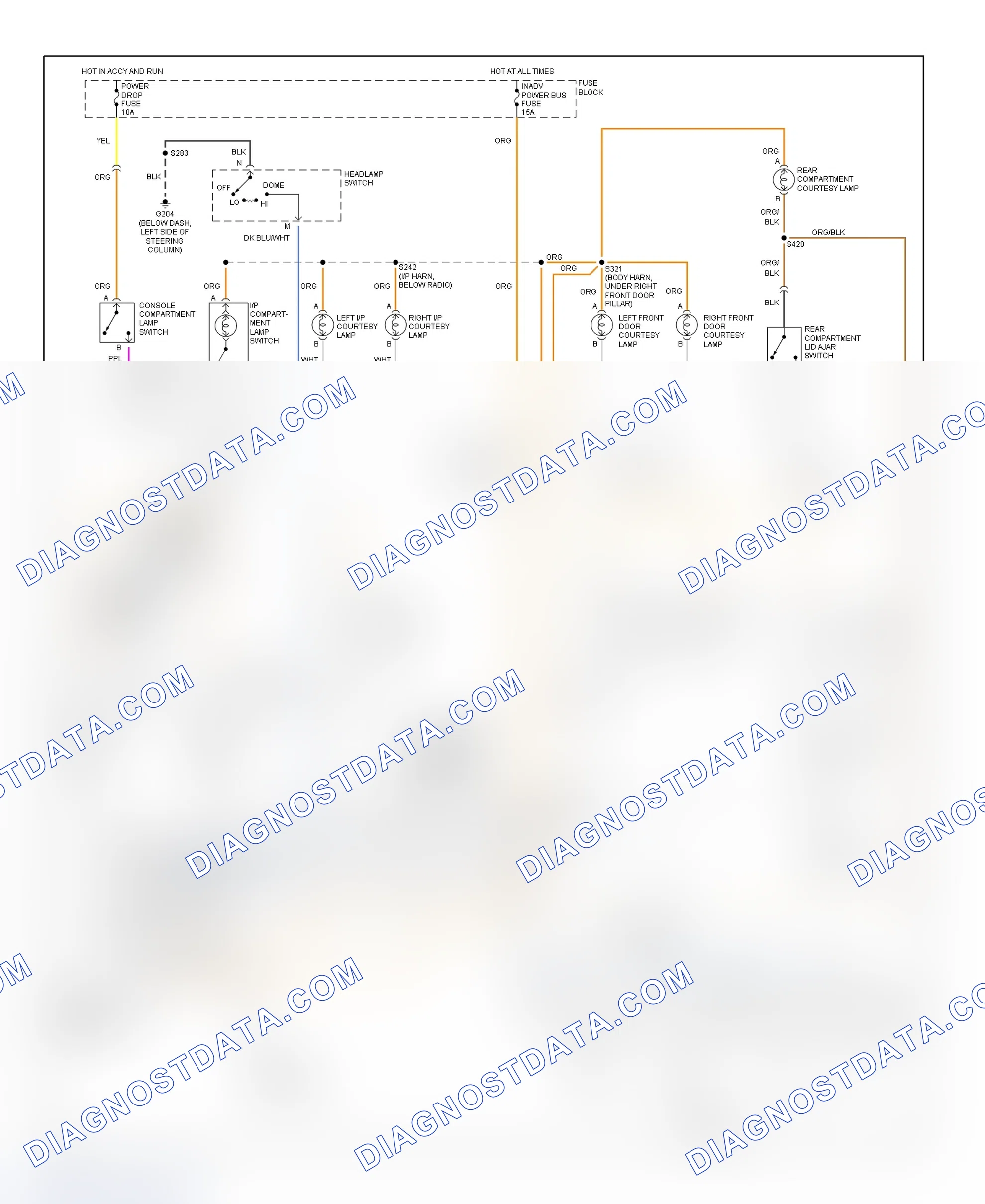 Scheme 26: Illumination/Interior Lights Wiring Diagram (Century & Regal - 1 Of 2)