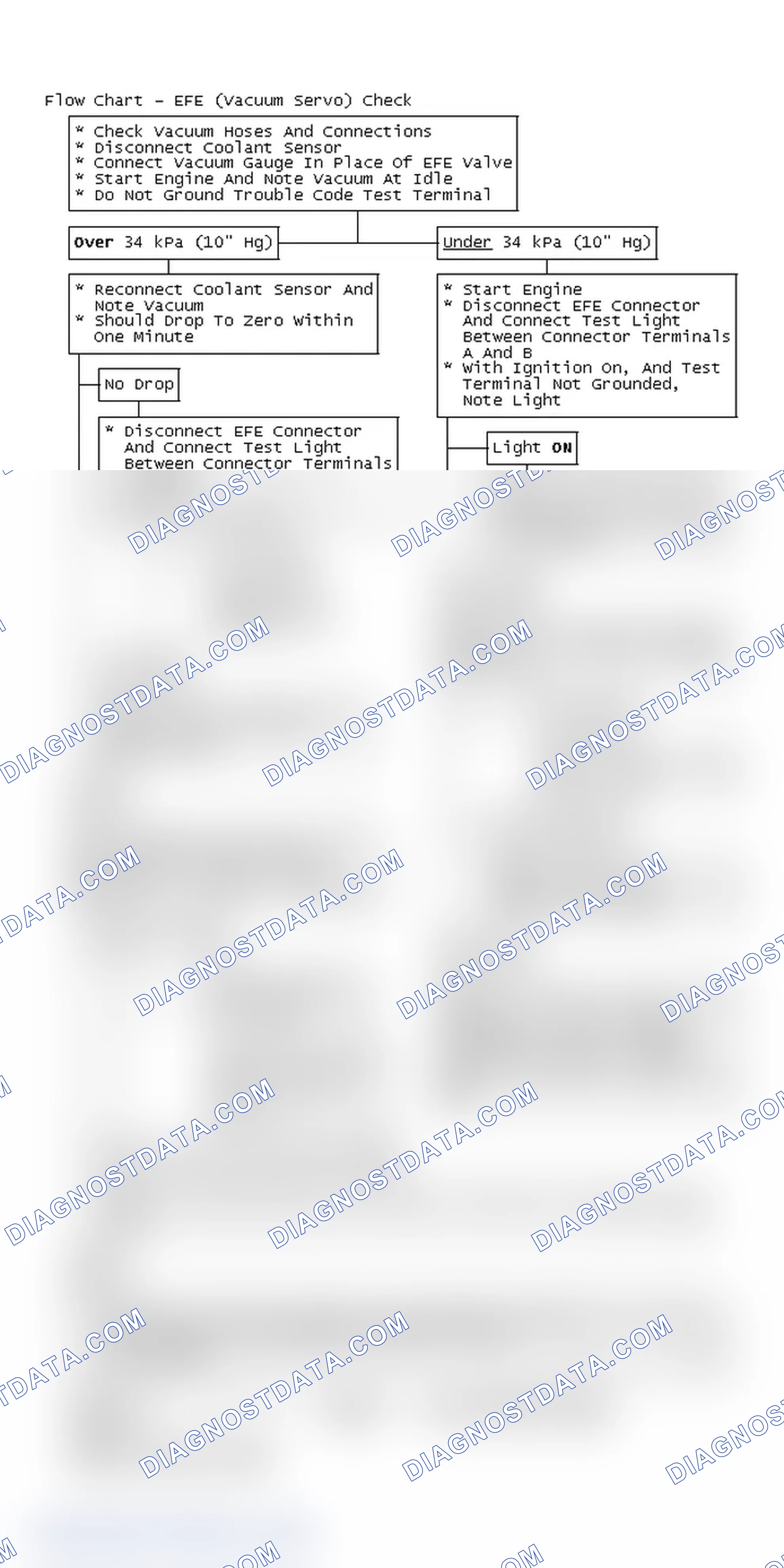 Scheme 230: Flow Chart - EFE (Vacuum Servo) Check