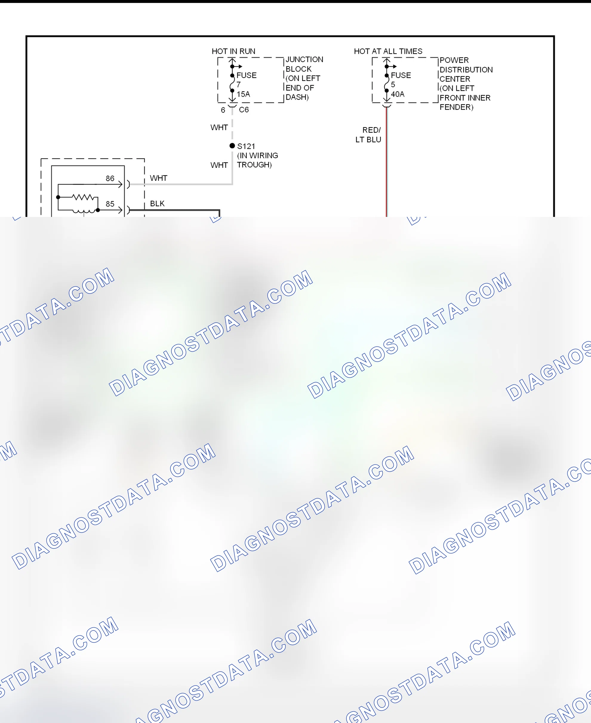 Fig. 18: Heater System Wiring Diagram (Durango)