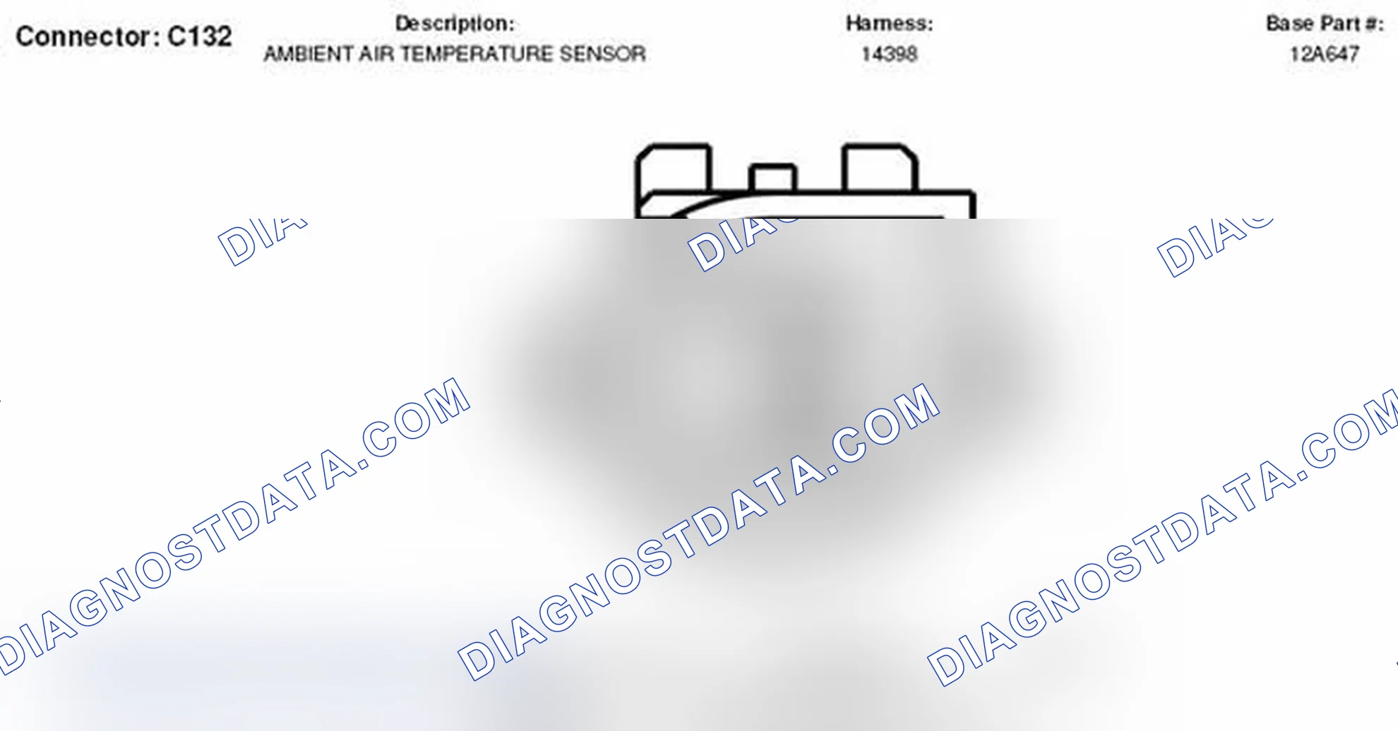 Scheme 28: Ambient Air Temperature Sensor Connector End View (C132)