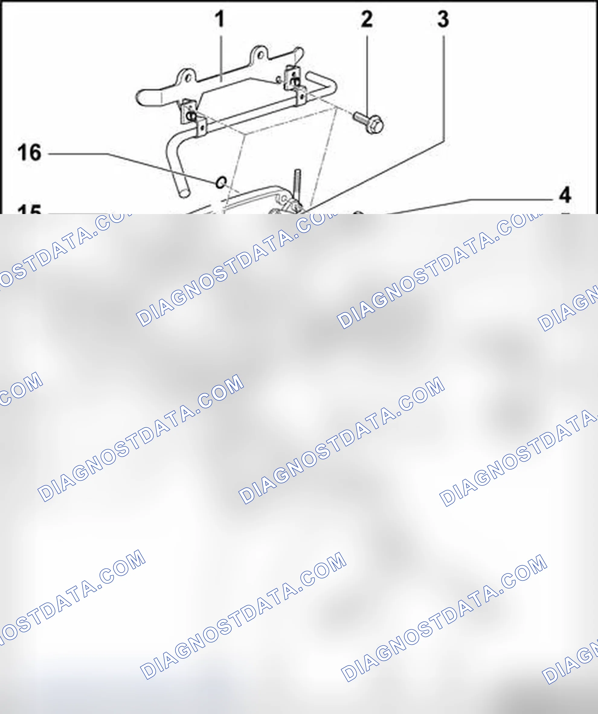 Scheme 101: Upper cover for camshaft timing chain, component overview