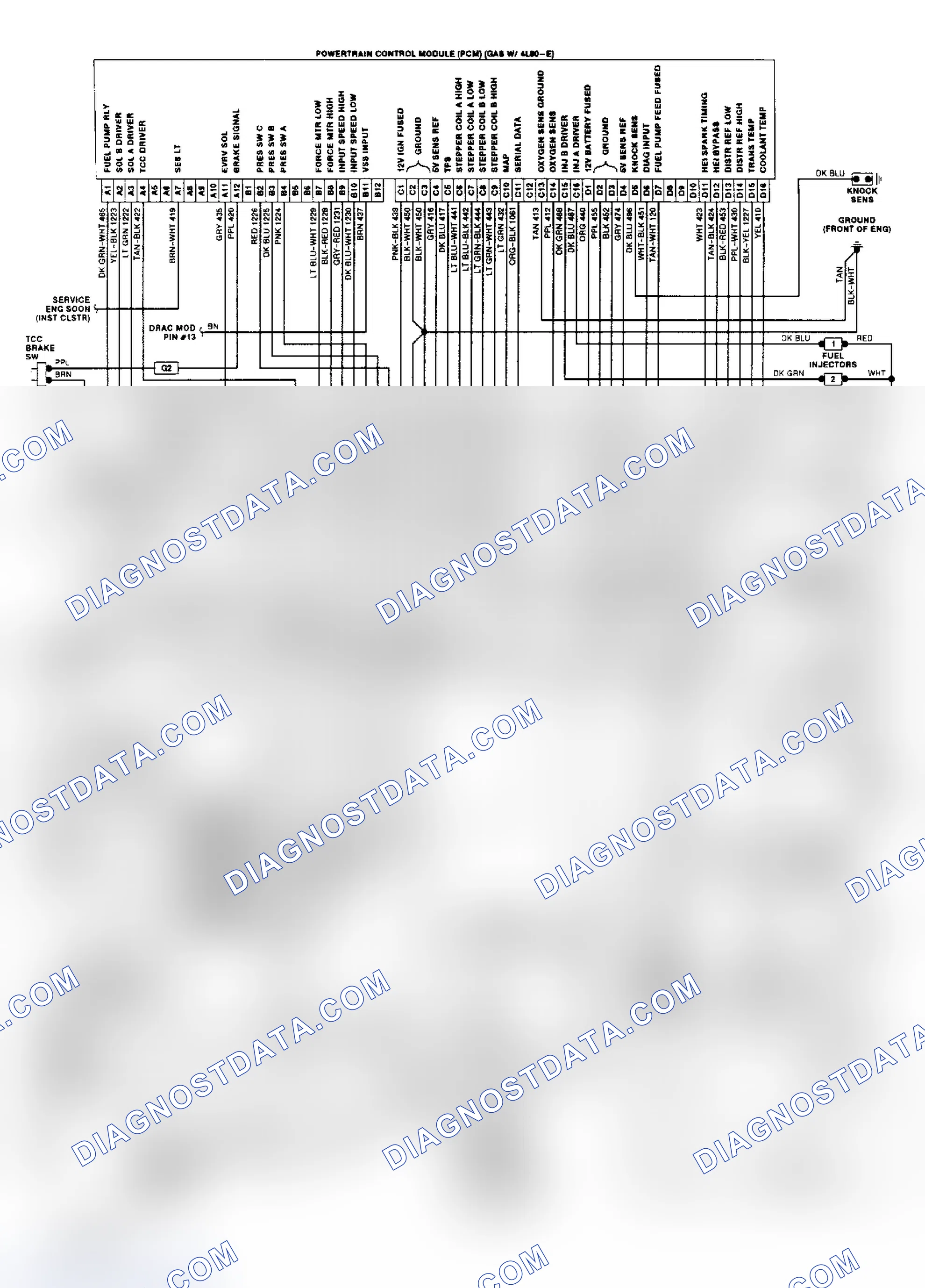 Scheme 17: Wiring Diagram ("P" Series Chassis 4.3L, 5.7L & 7.4L W/4L80-E Trans.)
