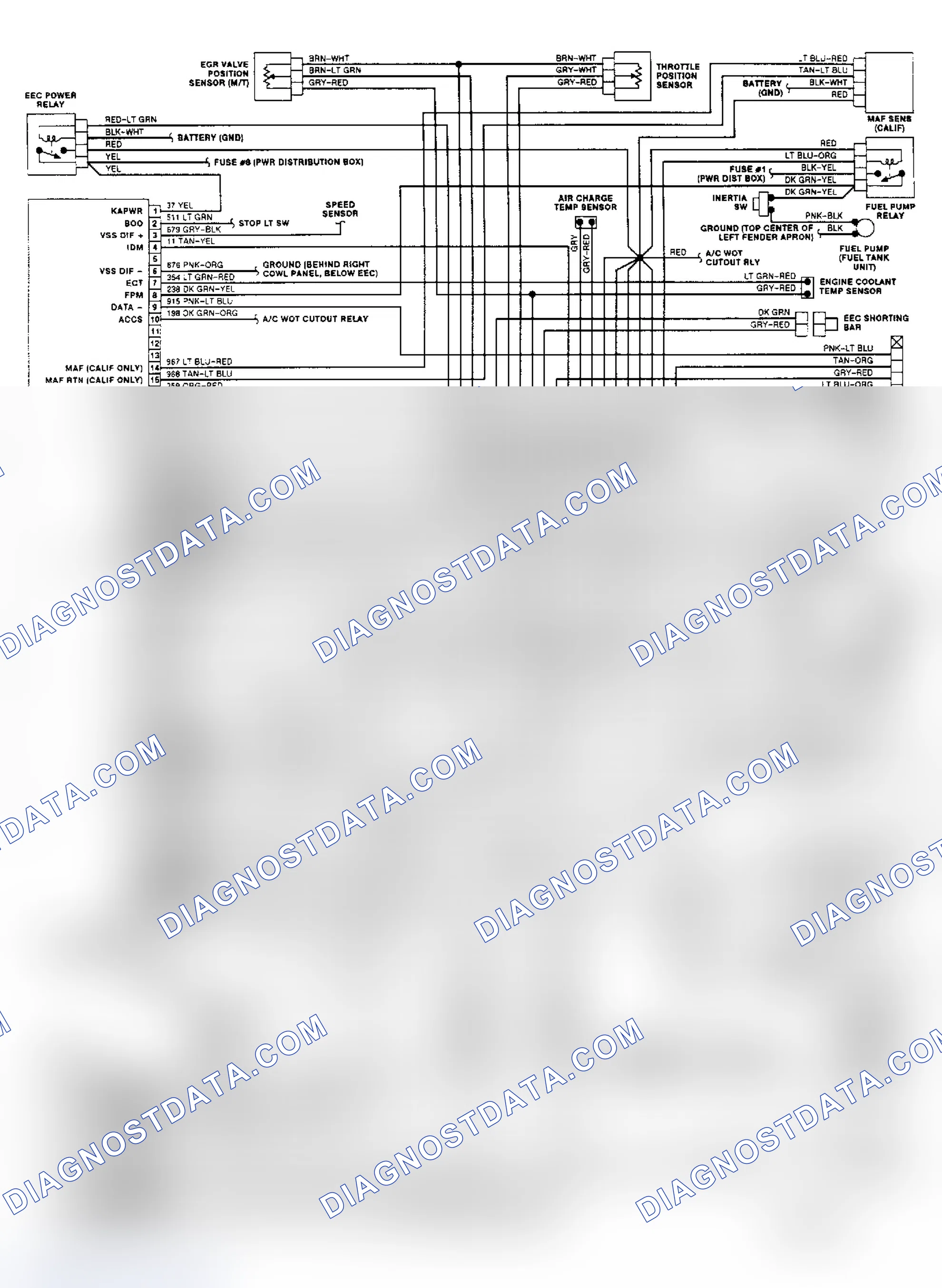 Scheme 1: Wiring Diagram (2.3L - Ranger)