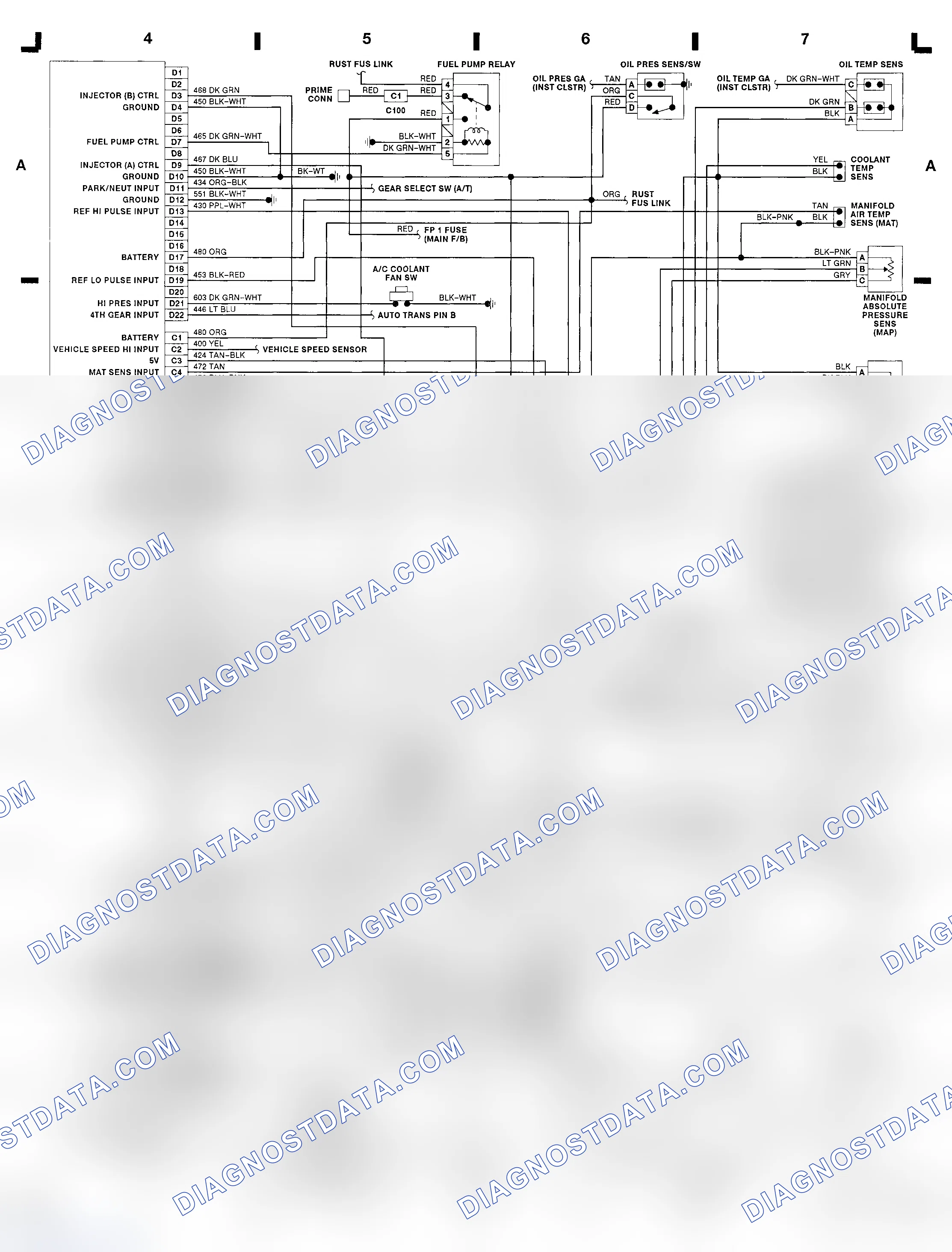 Scheme 46: 5.7L (VIN 8) ECM Wiring Diagram (Corvette)