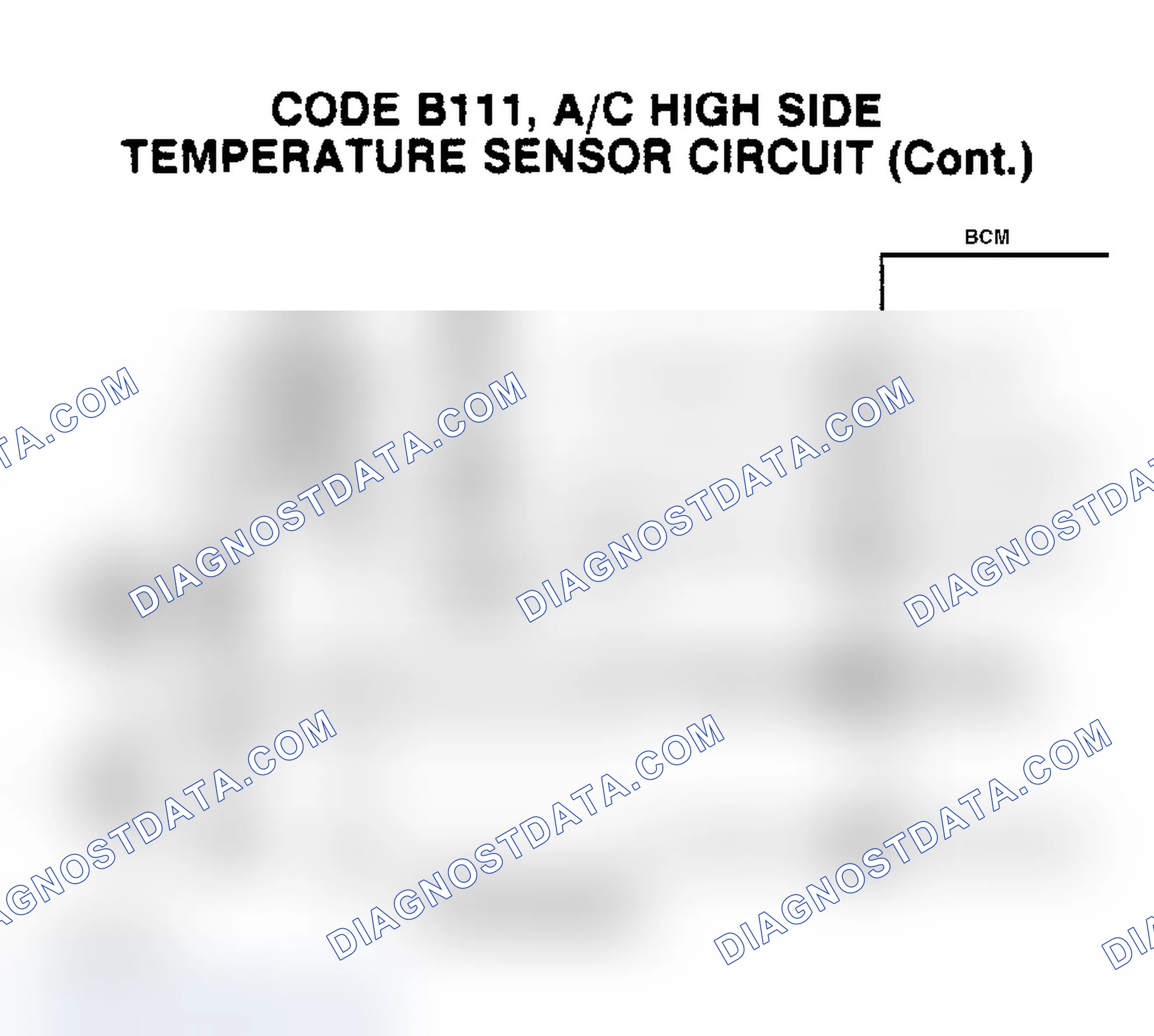 Scheme 99: Code B111, Wiring Diagram A/C High Side Temperature Sensor Circuit