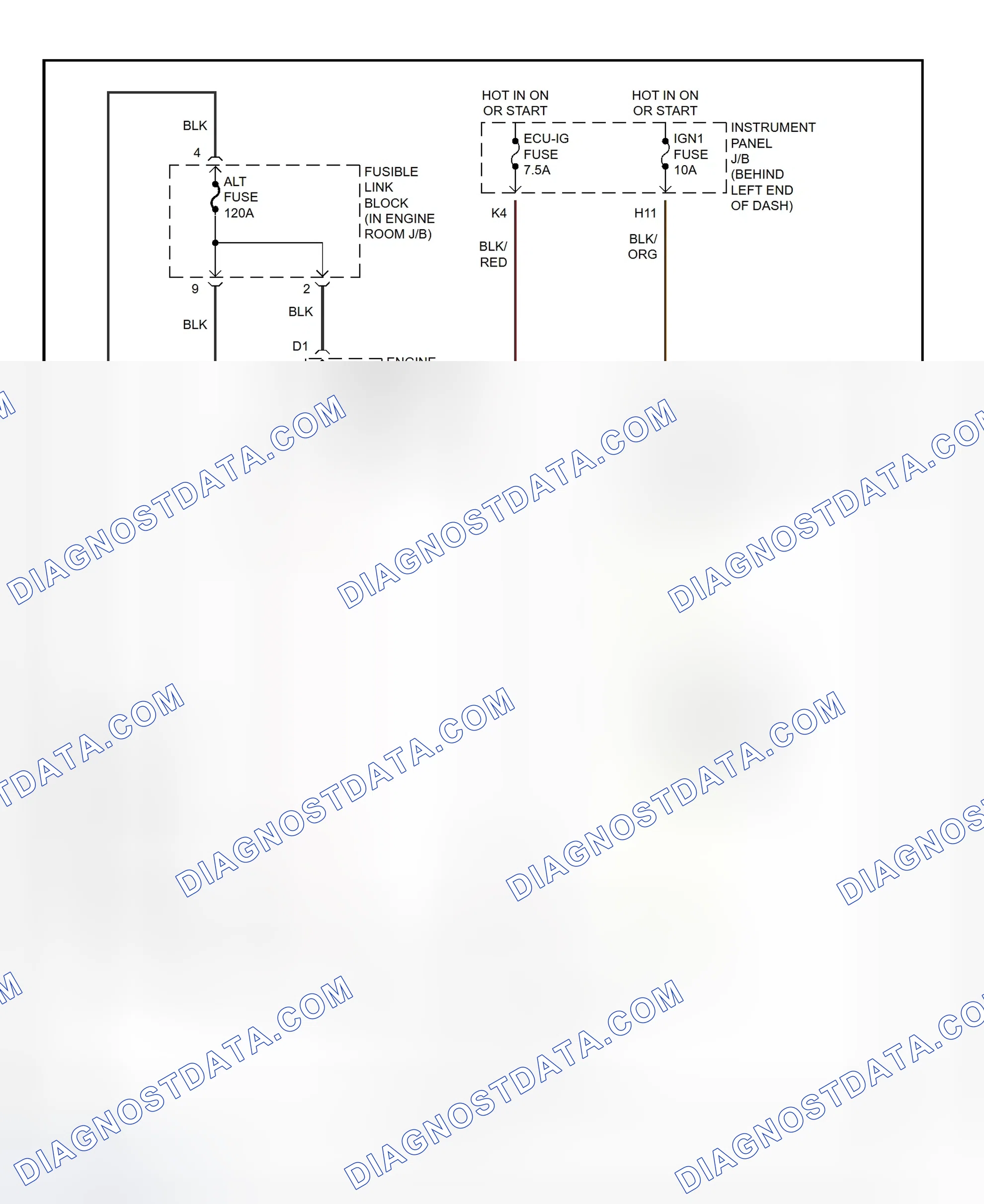 Scheme 13: Charging System Wiring Diagram (Sequoia)