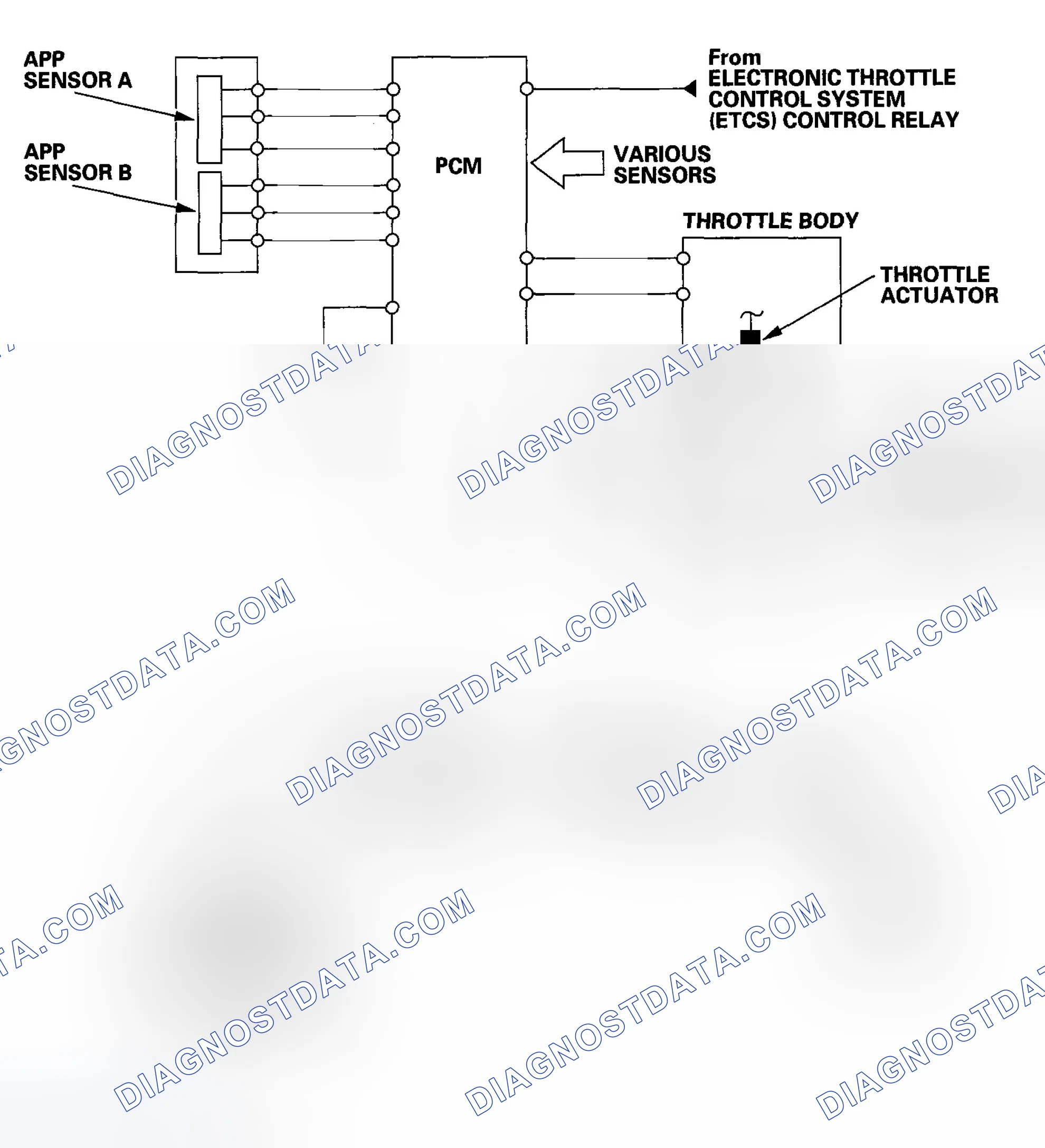 Scheme 49: Electronic Throttle Control System Diagram