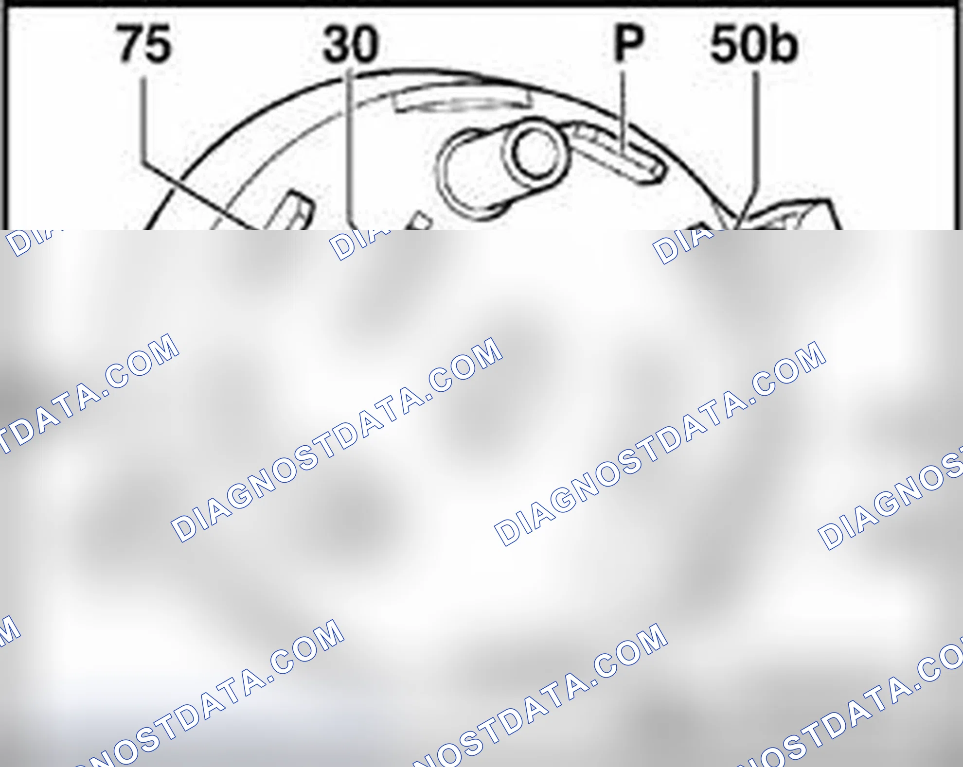Scheme 173: Connection assignment at ignition/starter switch