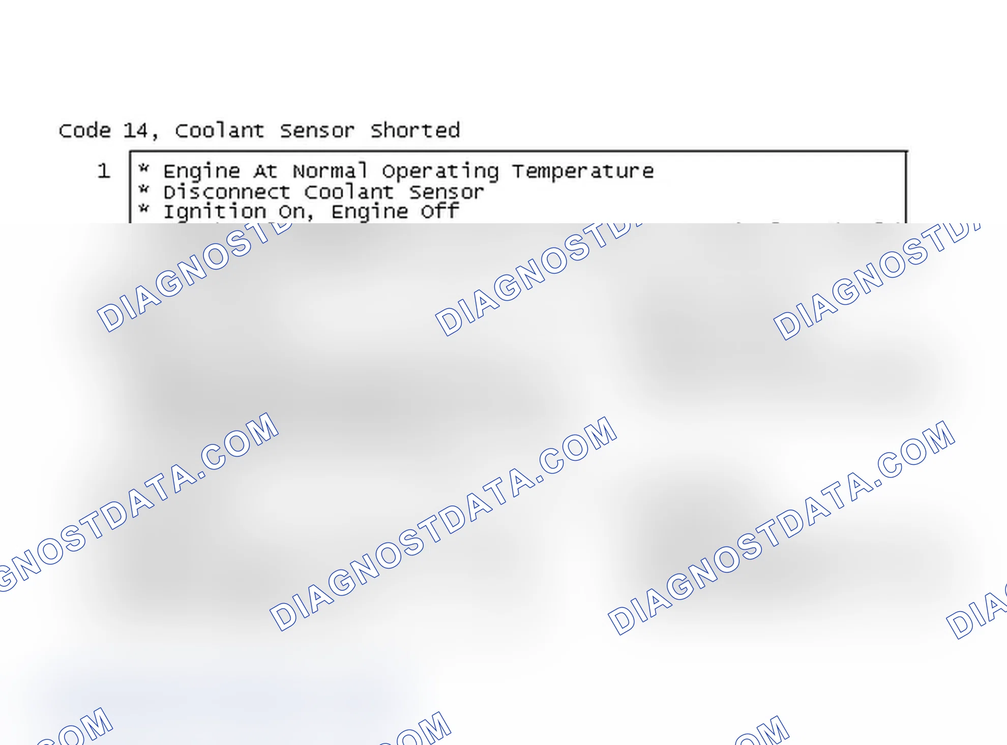 Scheme 151: Code 14, Coolant Sensor Shorted