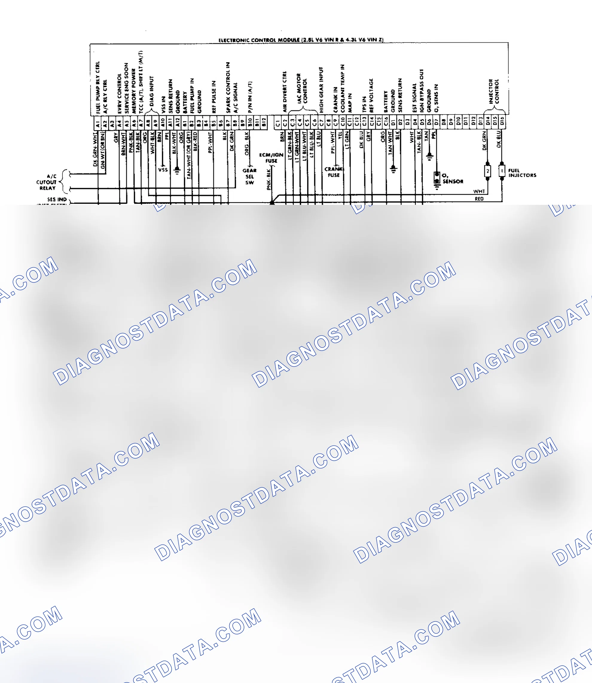 Scheme 156: "S/T" Series (2.8L & 4.3L) Wiring Diagram