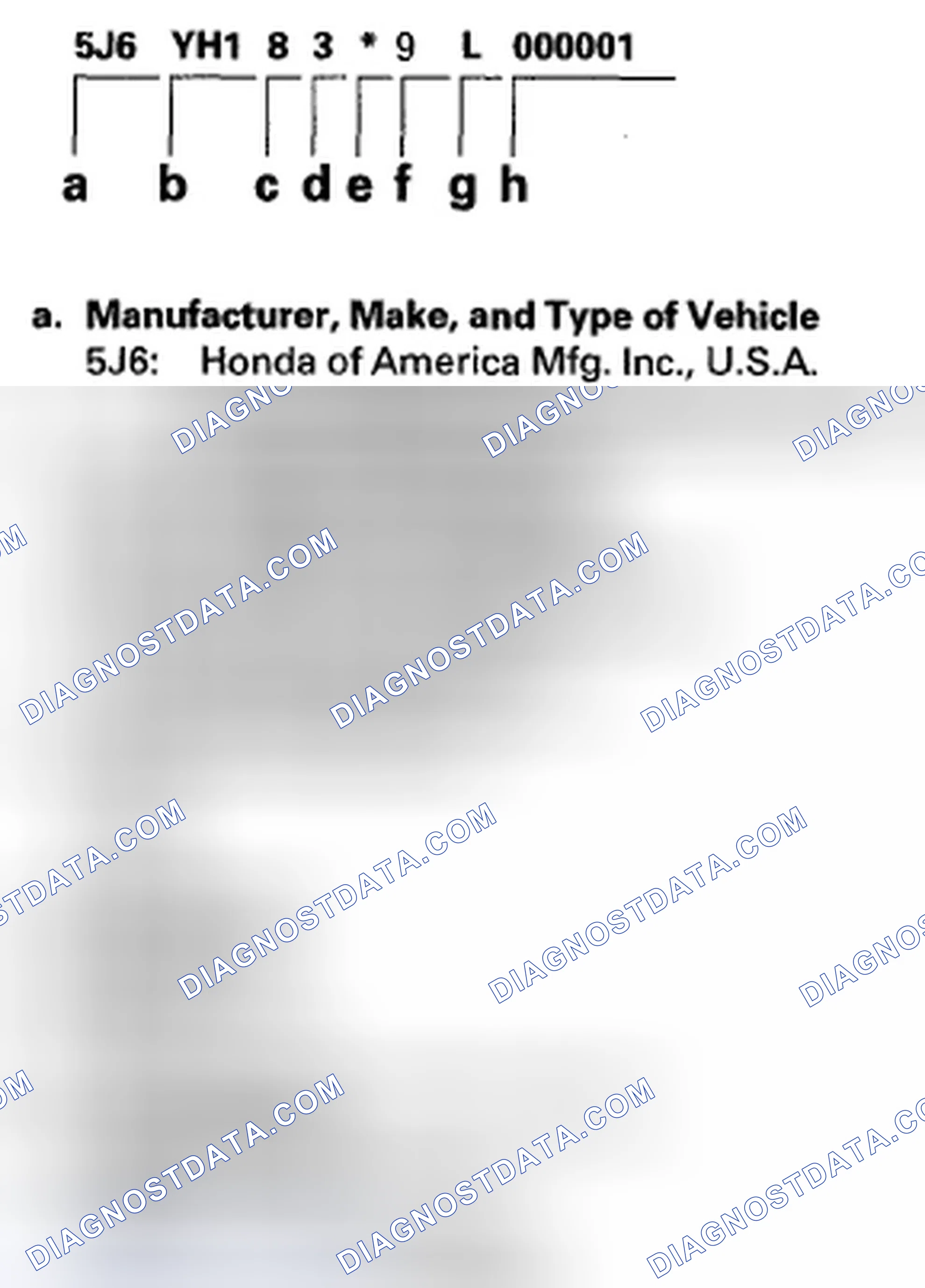 Scheme 9: Vehicle Identification Number