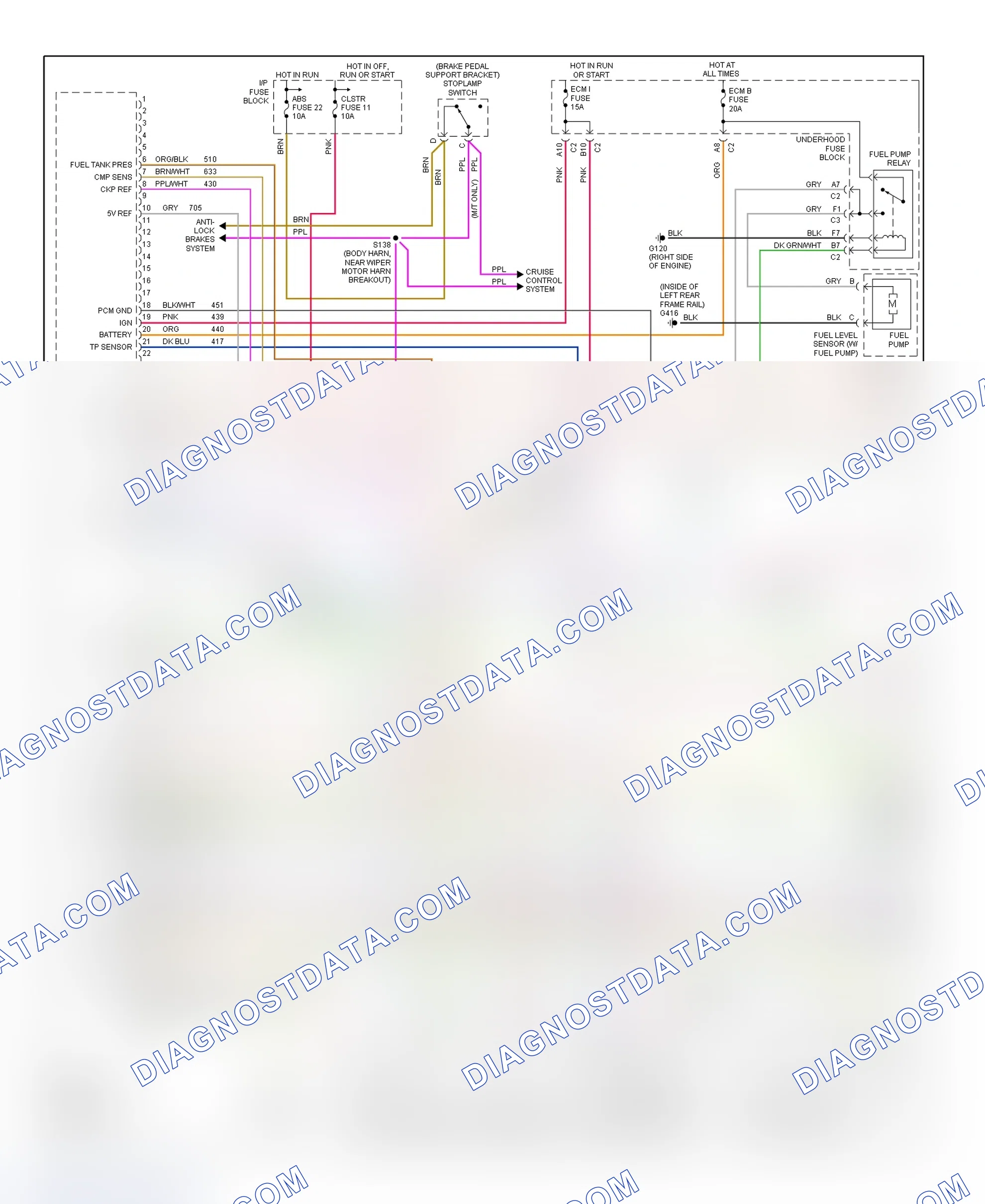 Scheme 176: PCM Wiring Diagram (Sonoma & S10 Pickup - 2.2L - 1 Of 3)