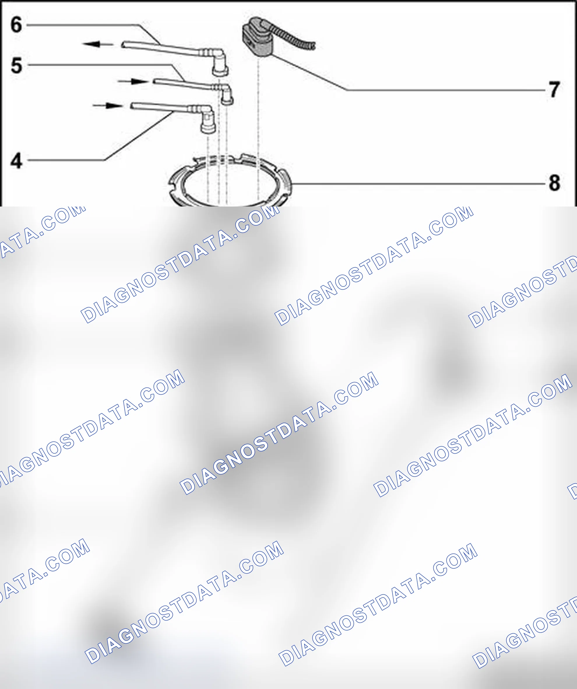 Scheme 53: Fuel delivery unit and Fuel level sensor, assembly overview