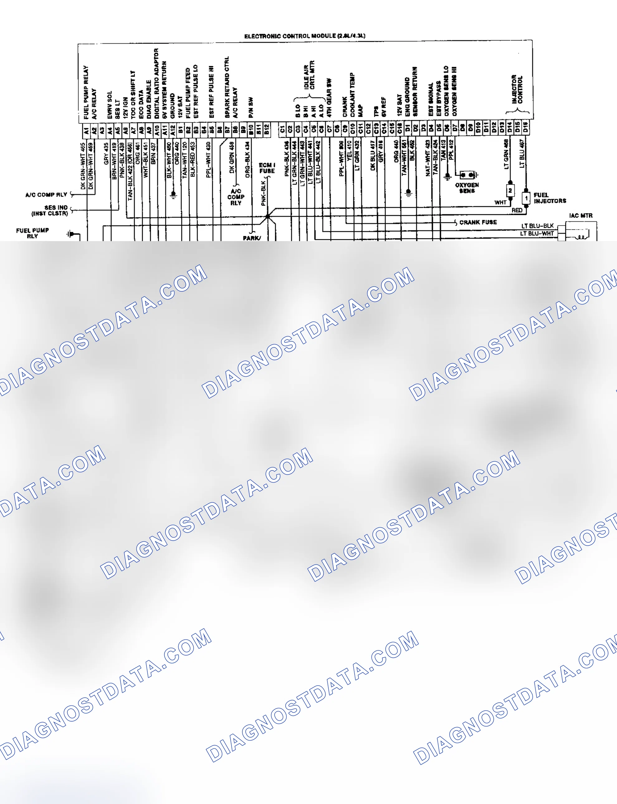 Scheme 22: "S" & "T" Series 2.8L & 4.3L TBI/CCC Wiring Diagram