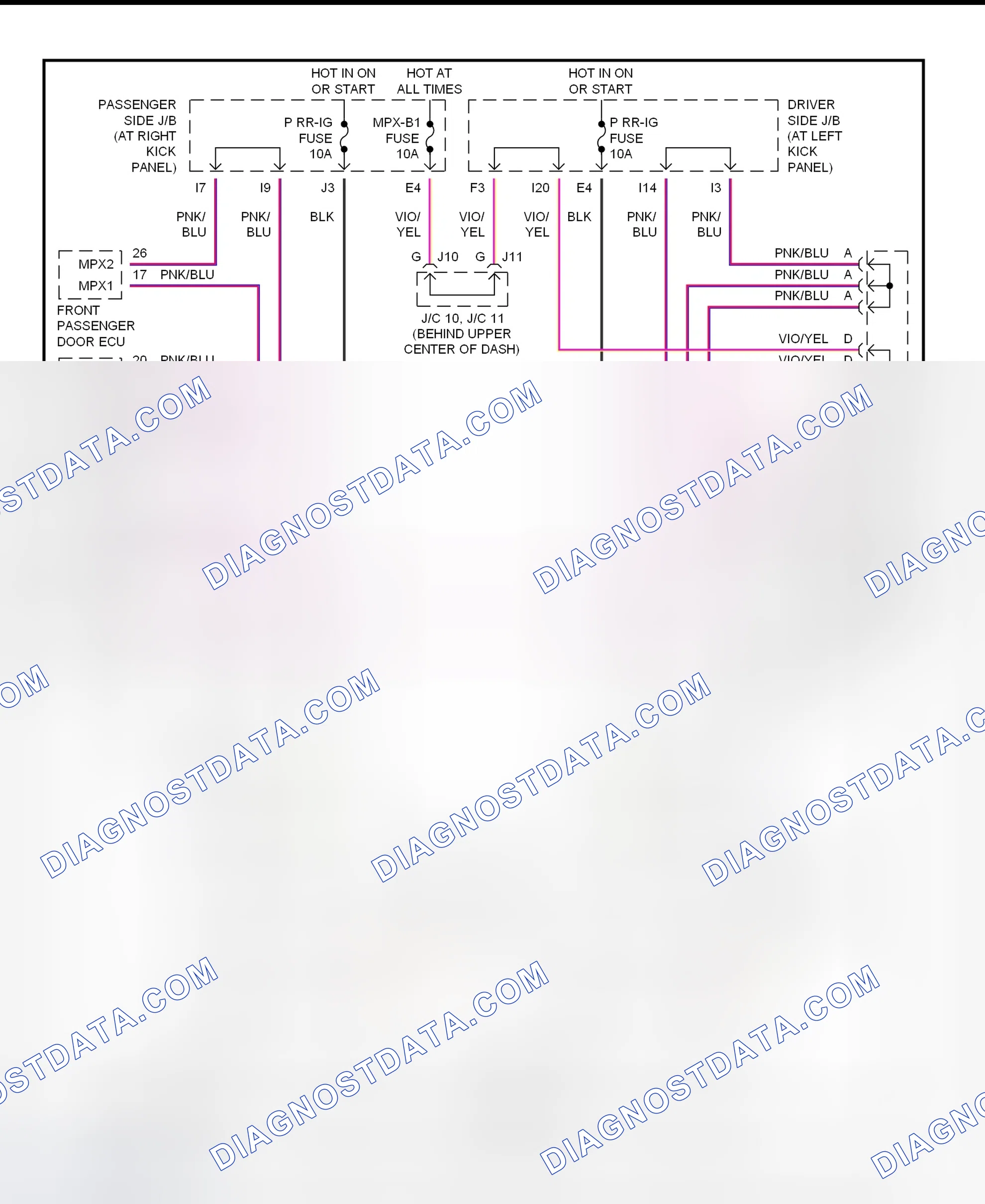 Scheme 11: Rear Vibrating Seats Wiring Diagram (LS430)