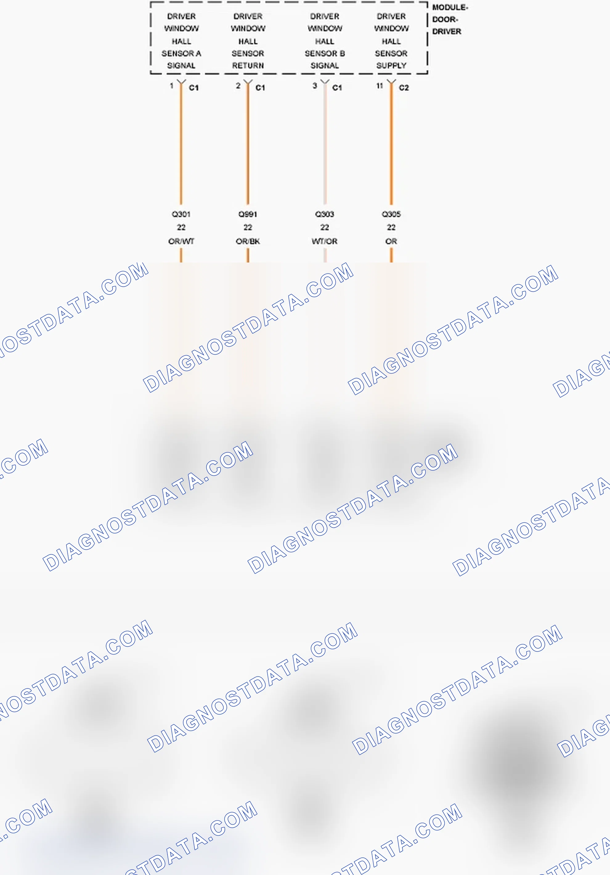 Scheme 341: B1858-DRIVER WINDOW POSITION SENSOR POWER SUPPLY LOW