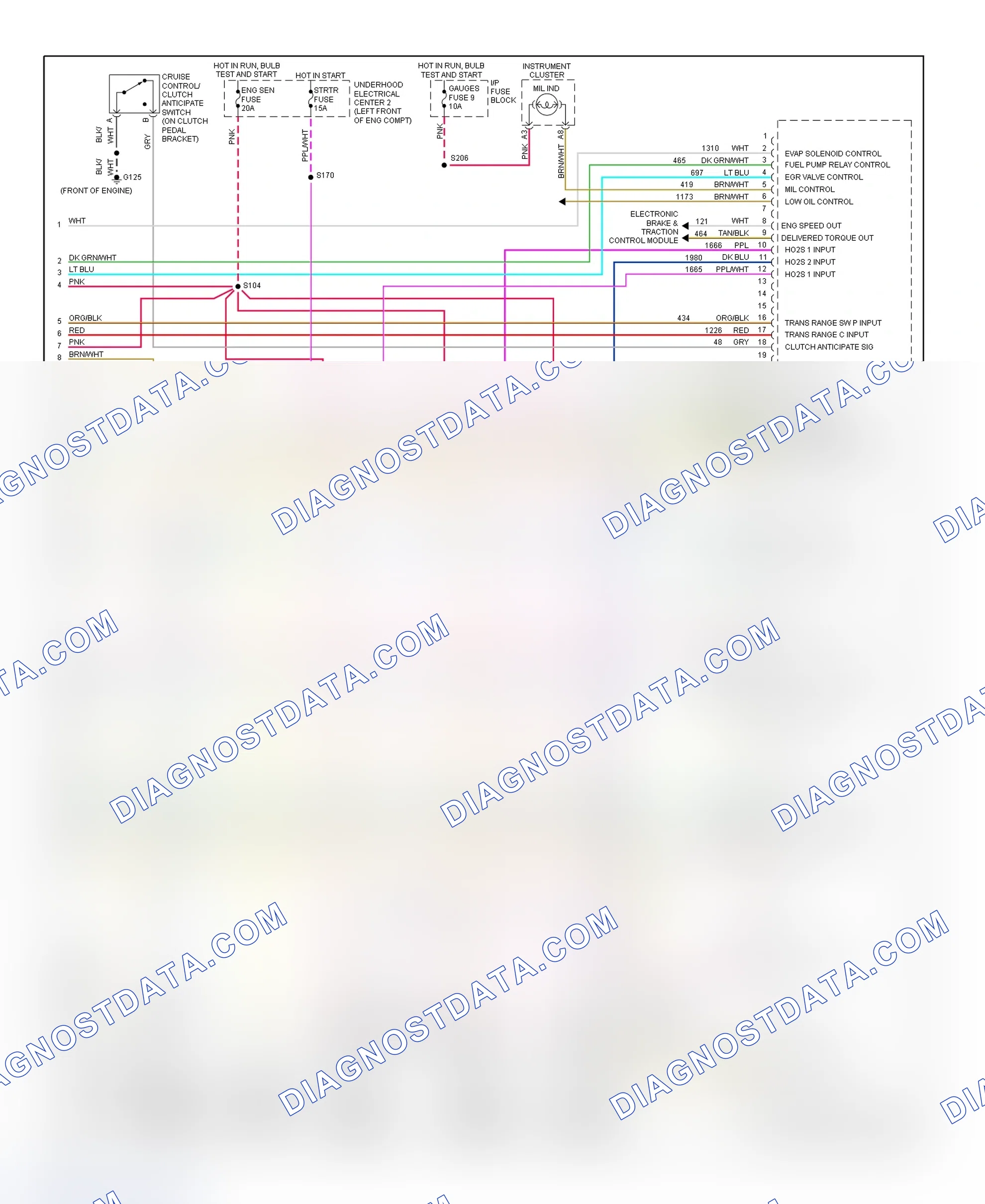 Scheme 26: PCM Wiring Diagram (Camaro & Firebird - 3.8L - 4 Of 4)