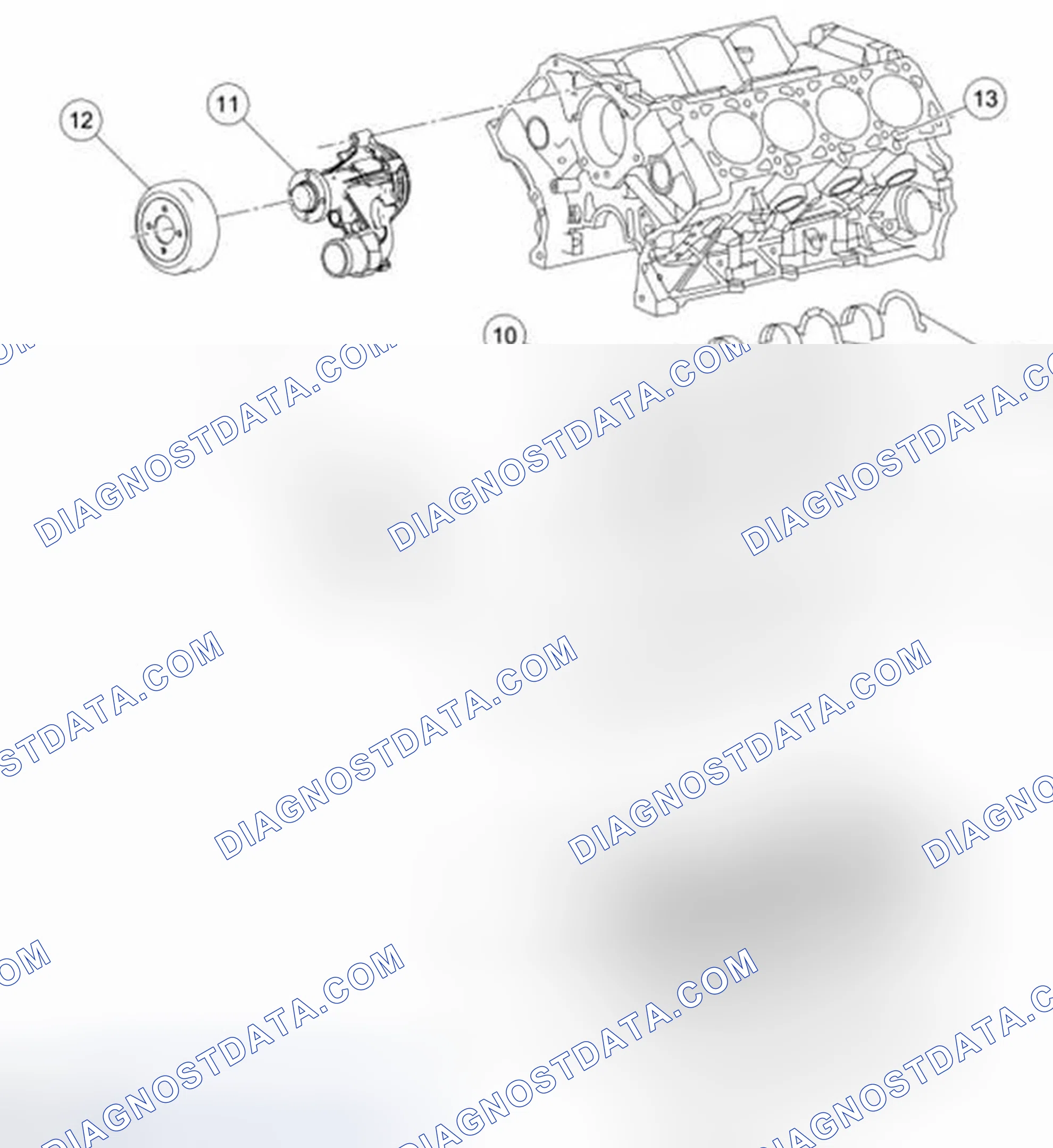 Scheme 1833: Lower End Components and Coolant Pump