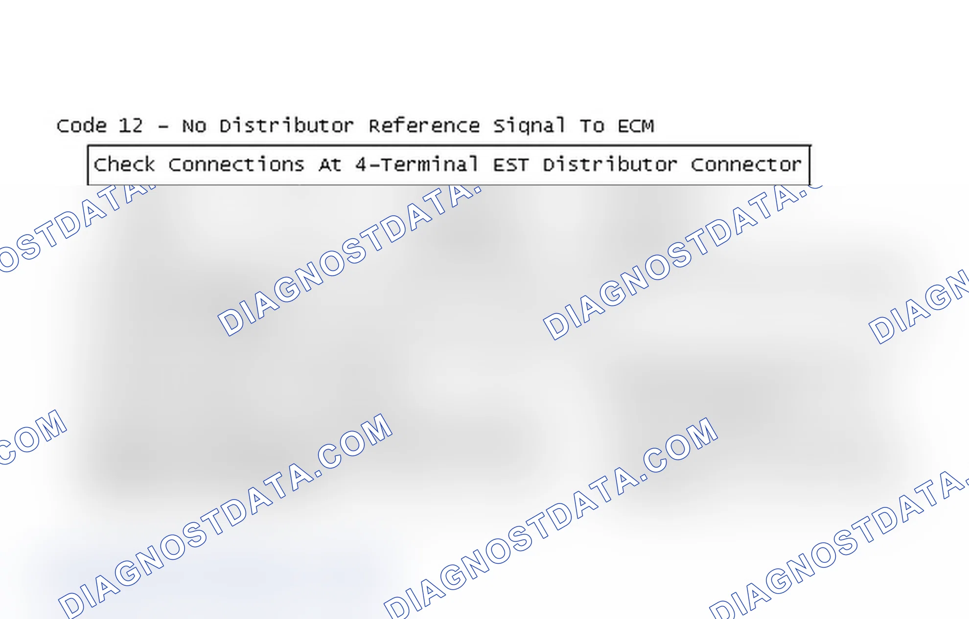 Scheme 178: Flow Chart - Code 12 - No Distributor Reference Signal To ECM