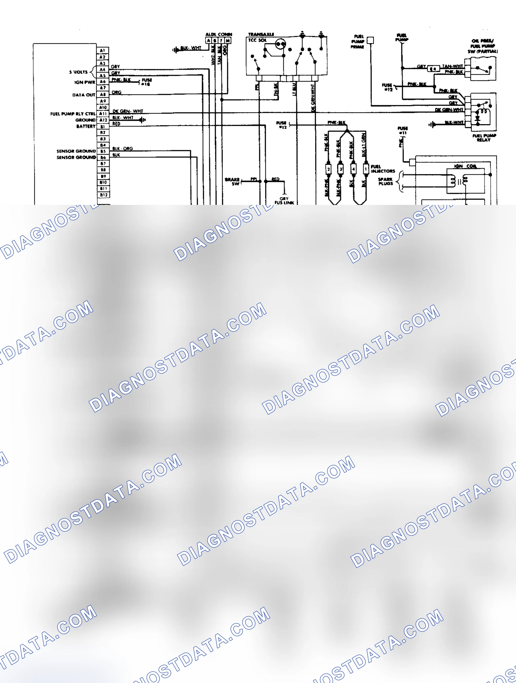 Scheme 14: 1988 Calais & Grand Am 2.3L Fuel Injection Wiring Diagram