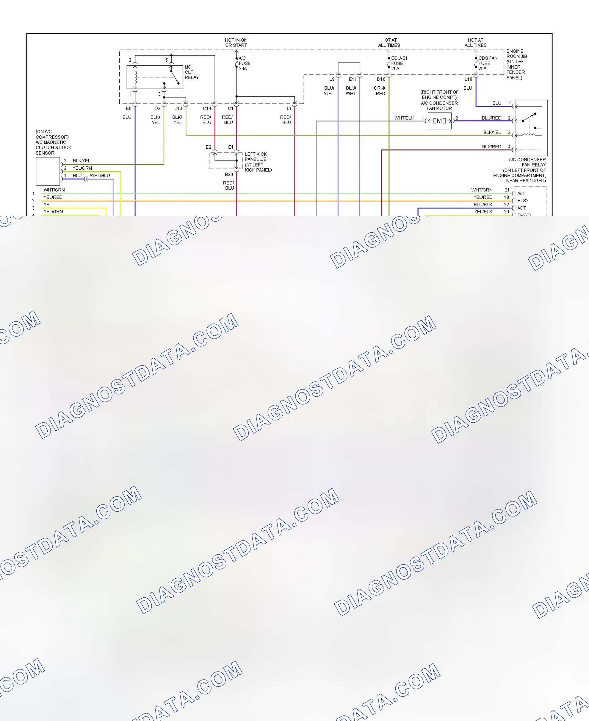 Scheme 18: Automatic A/C-Heater System Wiring Diagram (2001 LX 470 W/ Navigation System - 2 Of 2)