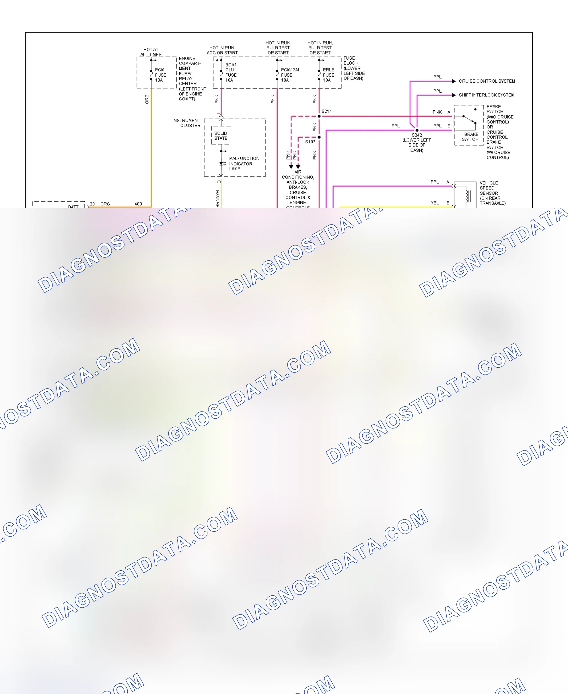 Scheme 116: Transaxle Electronic Control System Wiring Diagram (Cavalier & Sunfire)