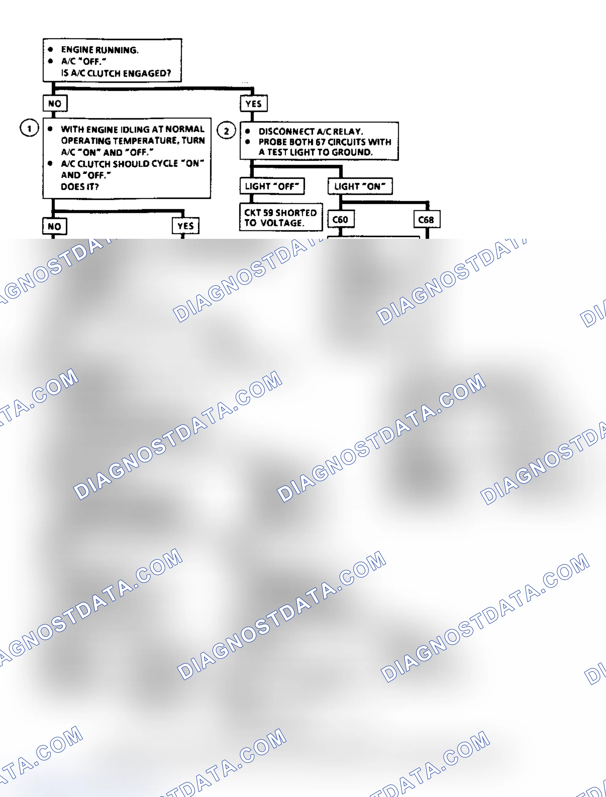 Scheme 224: Chart C-10 Flow Chart (1 Of 2)(5.0L VIN E & 5.7L VIN 7 - "B" Body) A/C Clutch Control Circuit Diagnosis