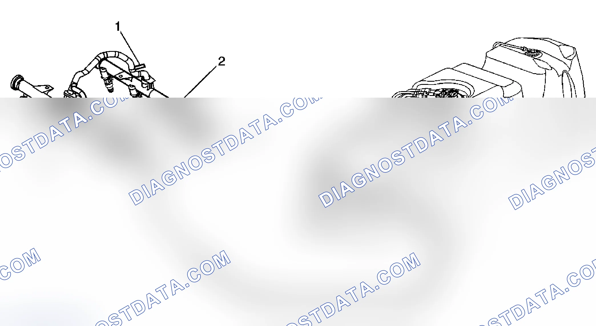 Scheme 230: Fuel Hose/Pipes Routing Diagram (Single Fuel Tank)