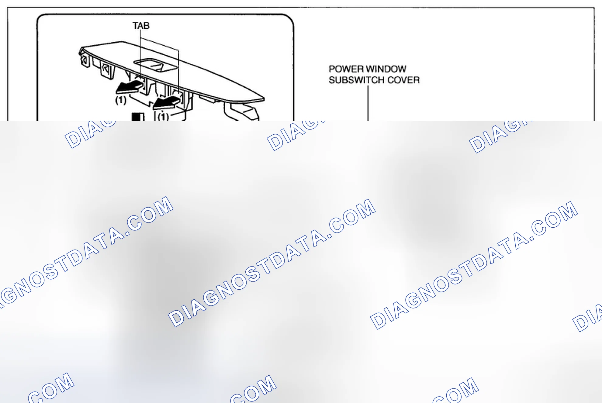 Scheme 132: Power Window Subswitch Removal Note