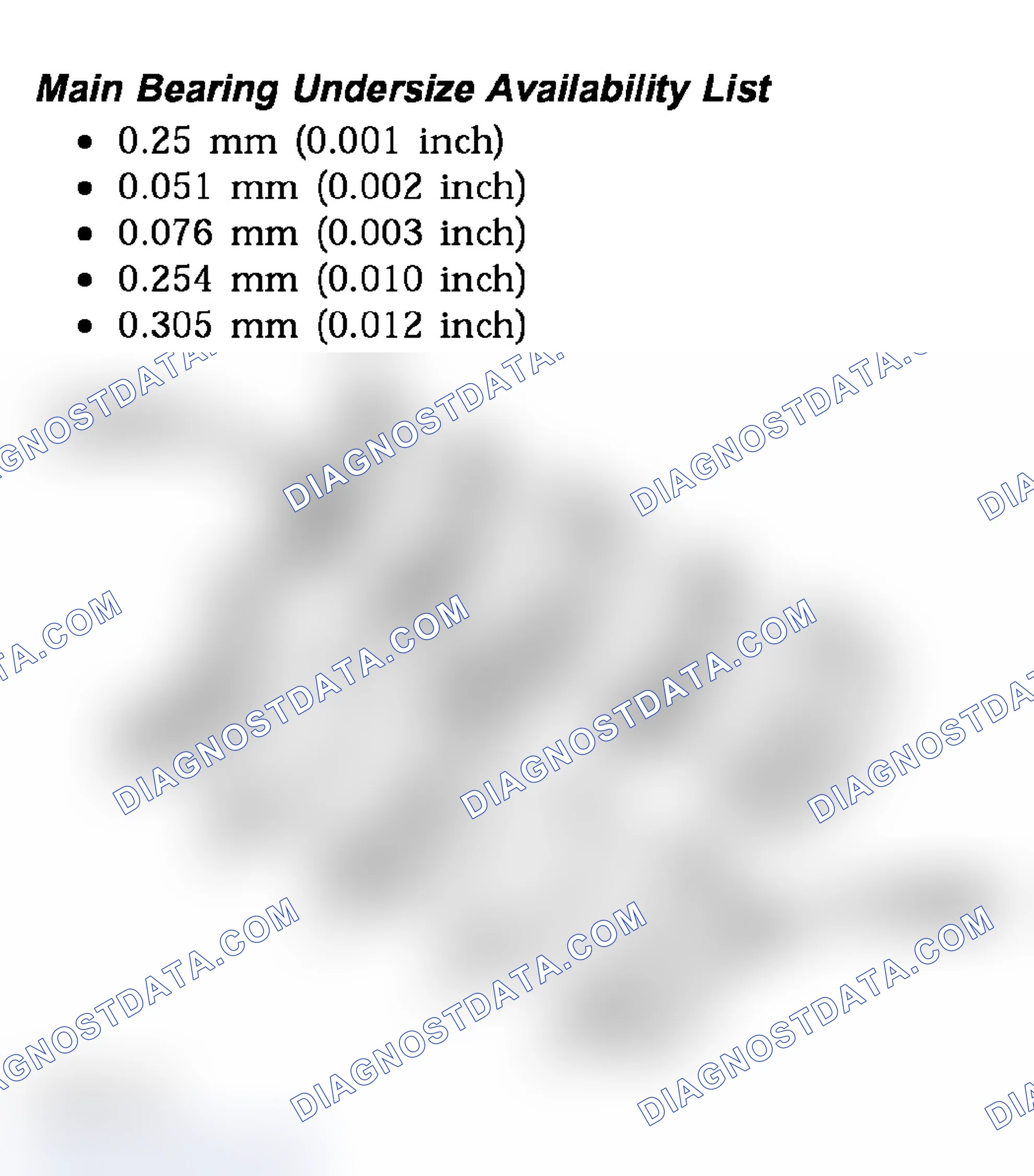 Scheme 595: CRANKSHAFT MAIN BEARING FITTING