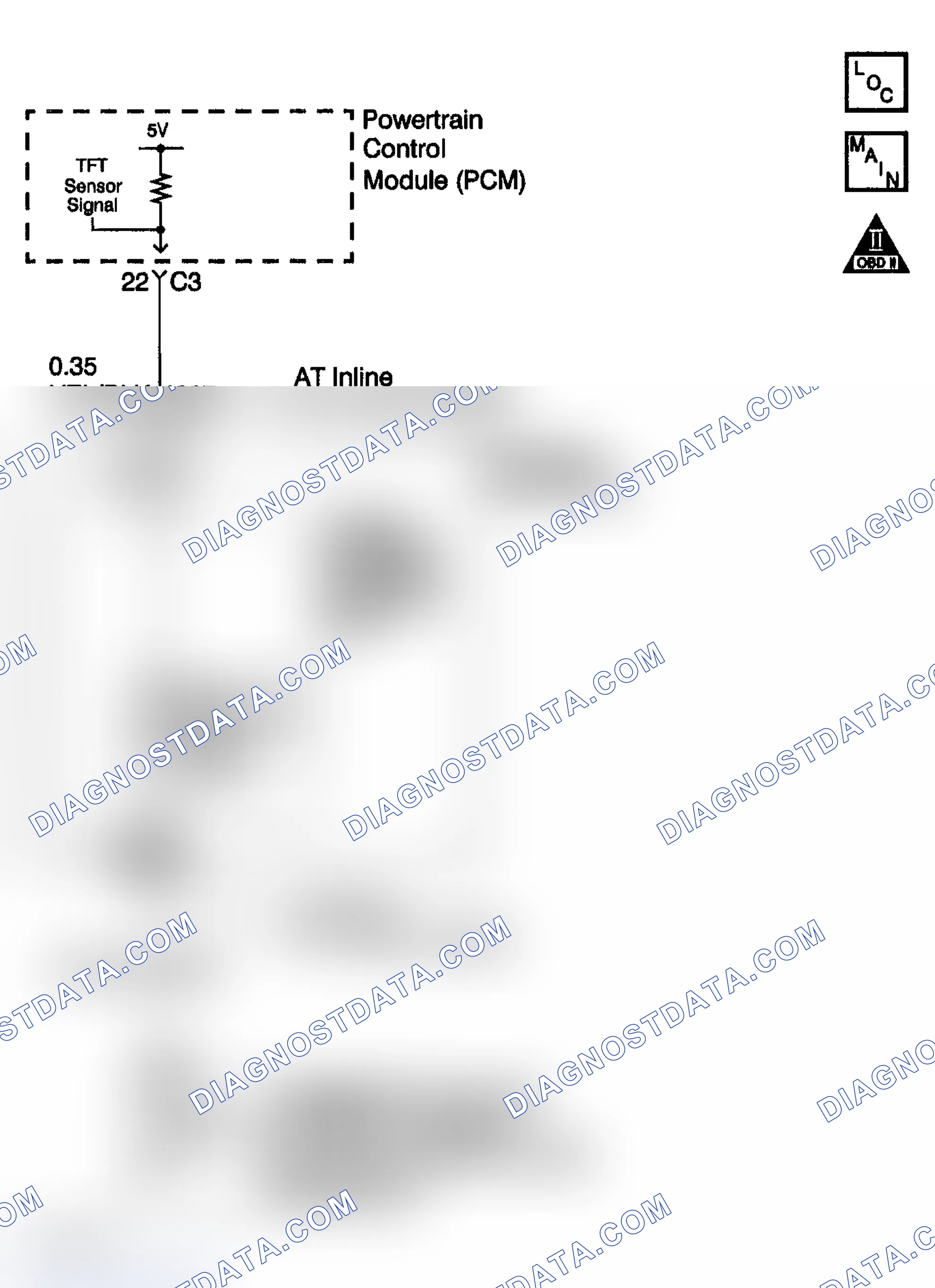Scheme 274: DTC P0712 (4.2L): Transmission Fluid Temperature (TFT) Sensor Circuit Low Input