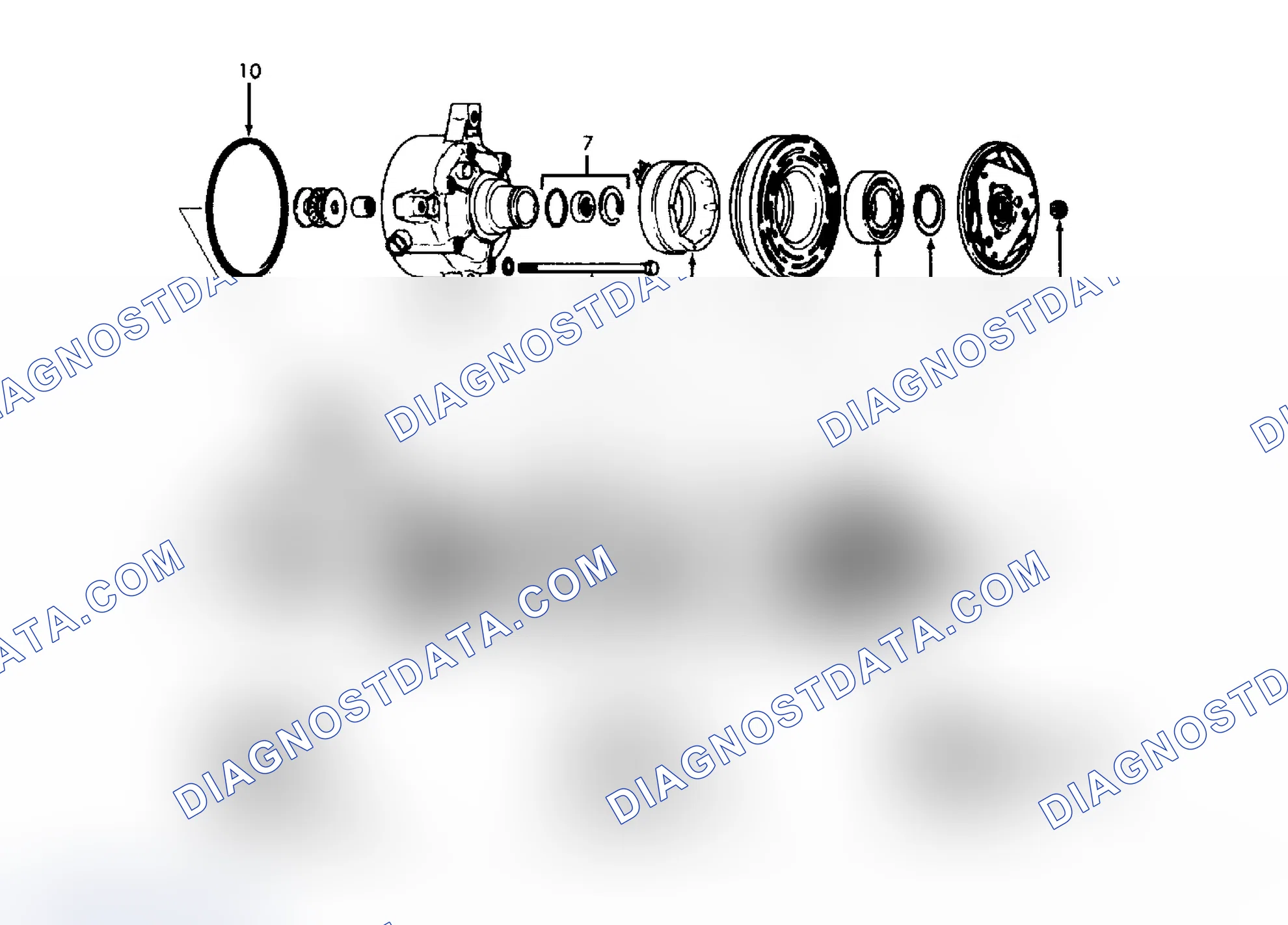 Scheme 7: Exploded View of Harrison V5 5-Cylinder Compressor