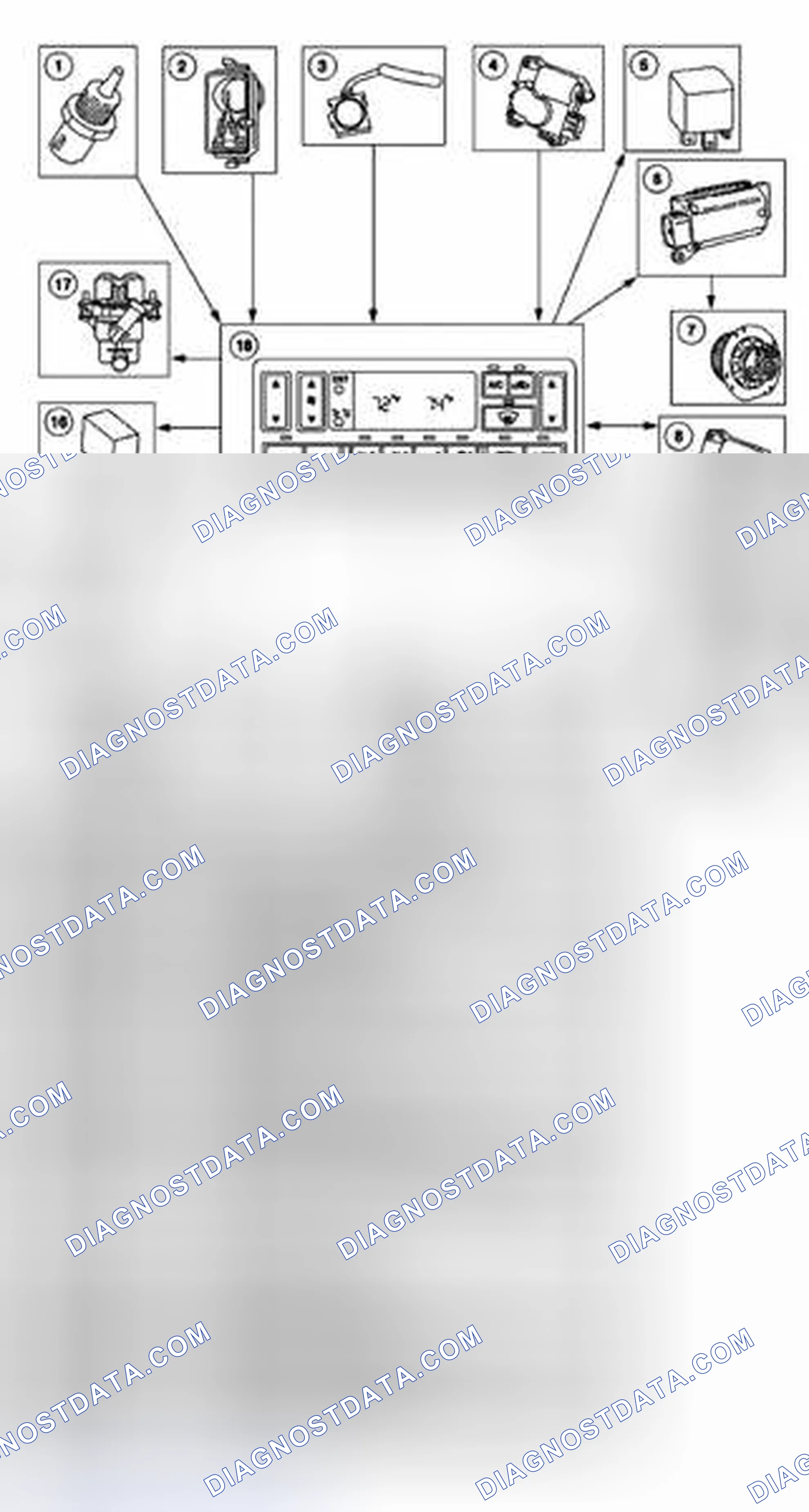Scheme 8: Climate Control System Electrical Components - Directly Linked to DATC Module