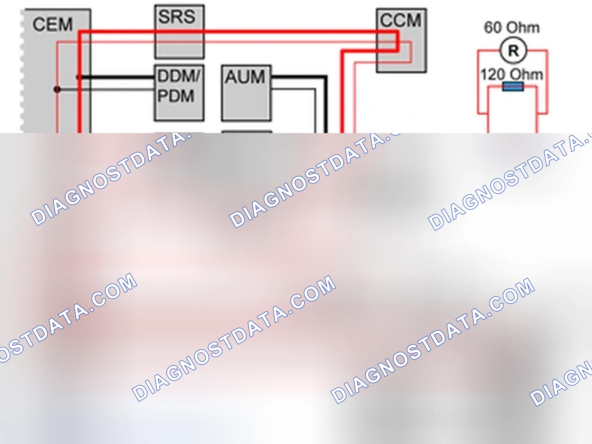 Scheme 119: RESISTANCE MEASUREMENT IN LOW-SPEED NET LS CAN (LOW SPEED), EXAMPLE