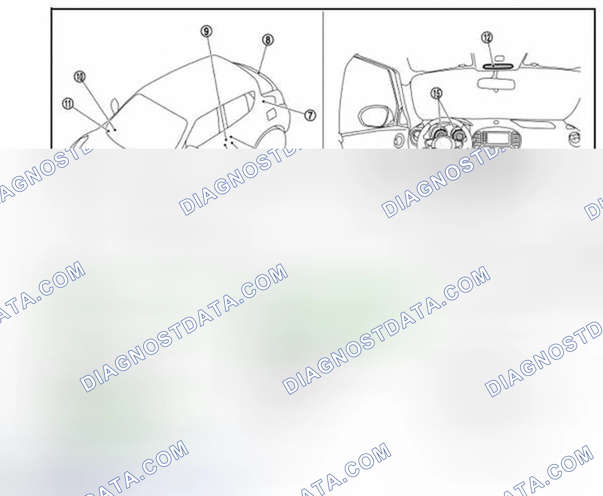 Scheme 12: INTERIOR LIGHTING SYSTEM: Component Parts Location