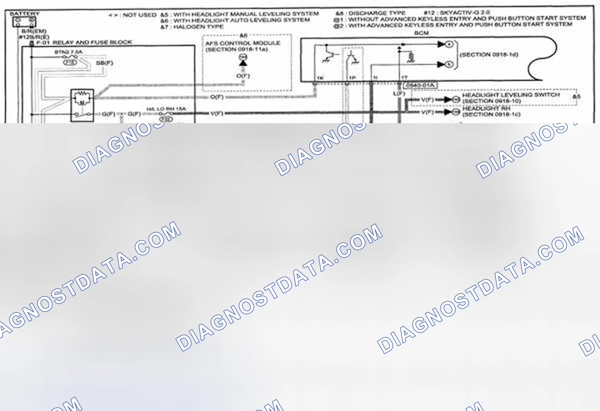 Scheme 290: Headlight Wiring Diagram - 0918-1a (1 Of 2)