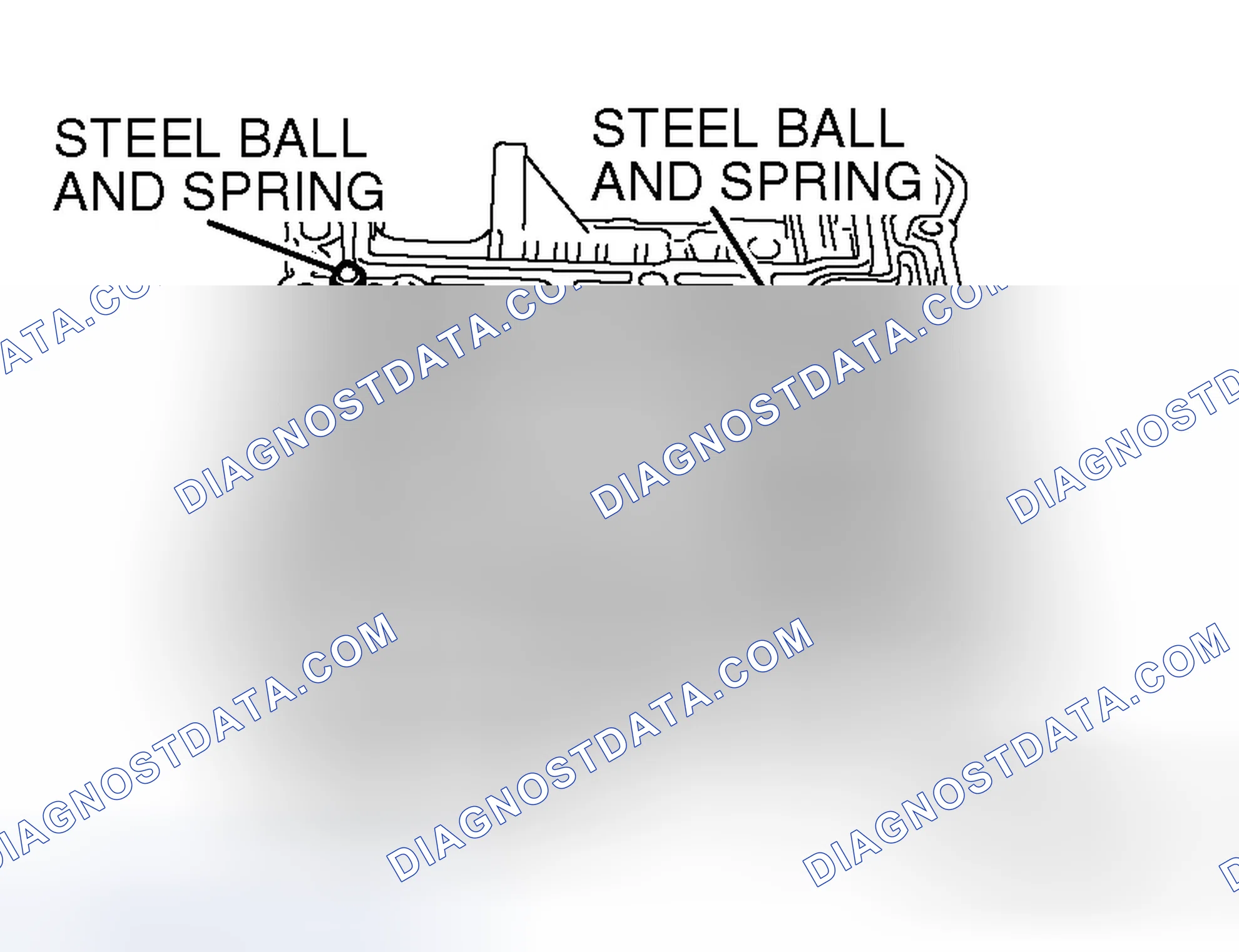 Scheme 740: >> A << SPRING, STEEL BALL, DAMPING VALVE AND DAMPING VALVE SPRING INSTALLATION