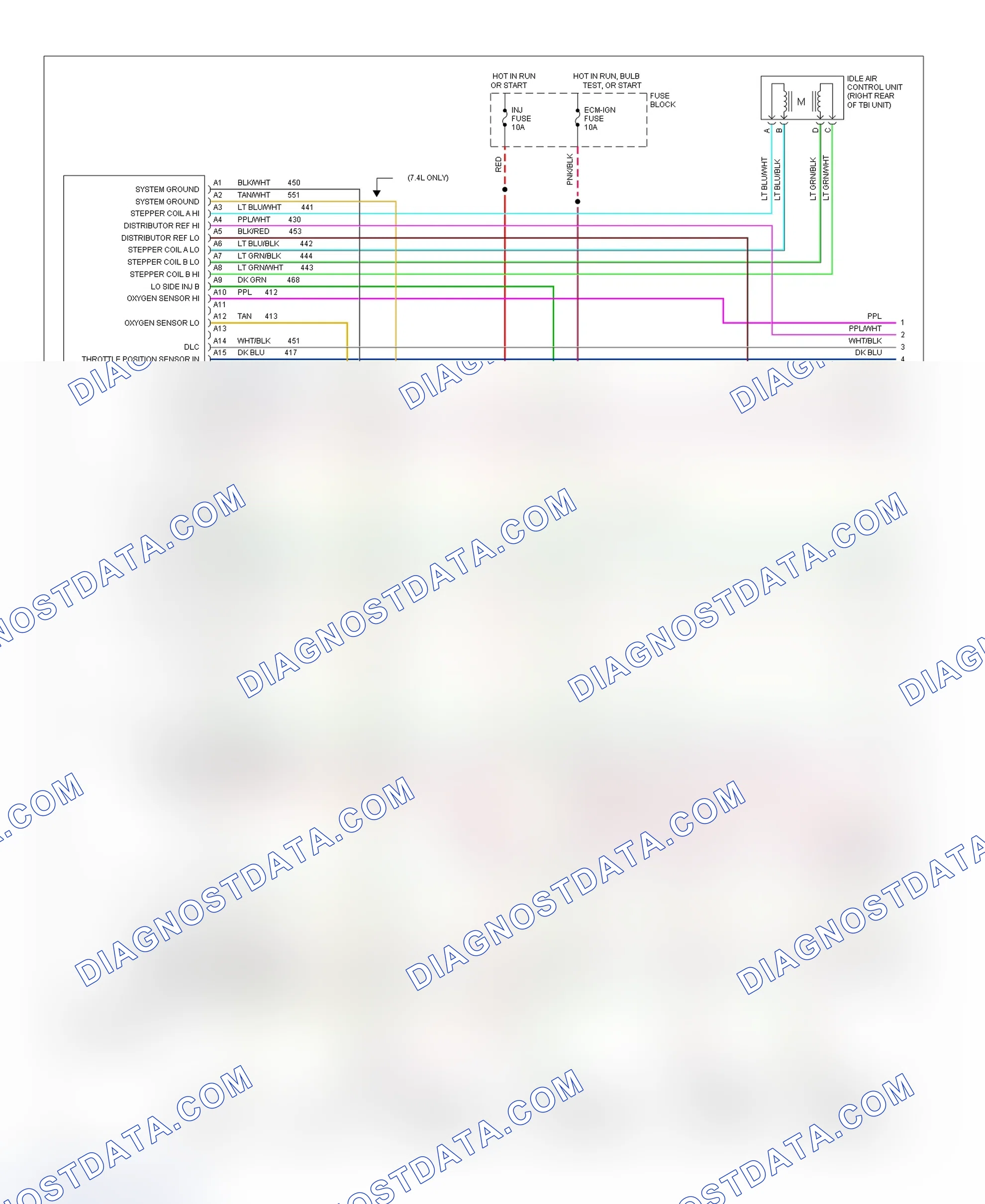 Scheme 156: Schematic (Pickup, Sierra, Suburban - 4.3L & 7.4L With M/T - 1 Of 3)