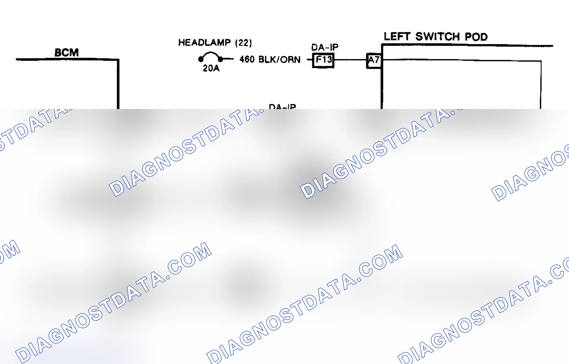 Scheme 299: Headlamps Suggested Message Circuit Diagram