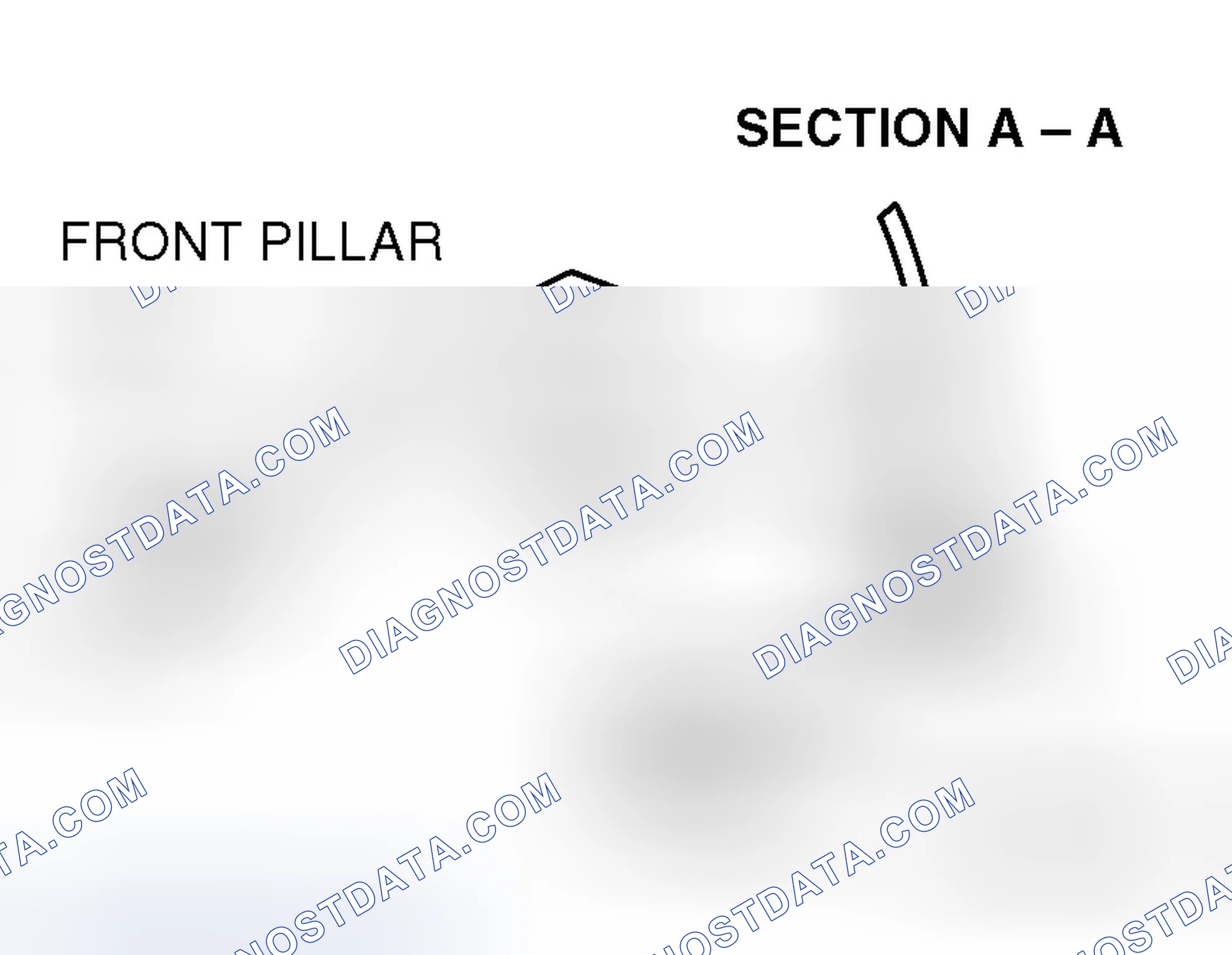 Scheme 45: << A >> FRONT PILLAR TRIM REMOVAL