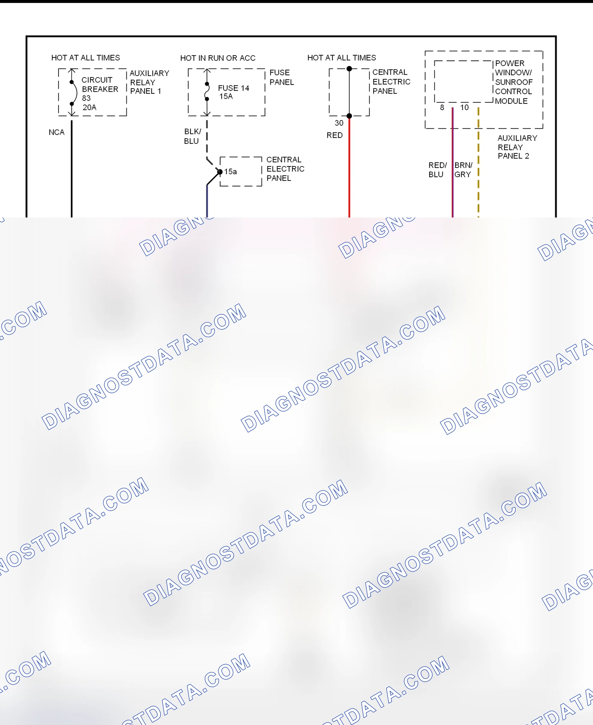 Scheme 11: Power Sun Roof System Wiring Diagram