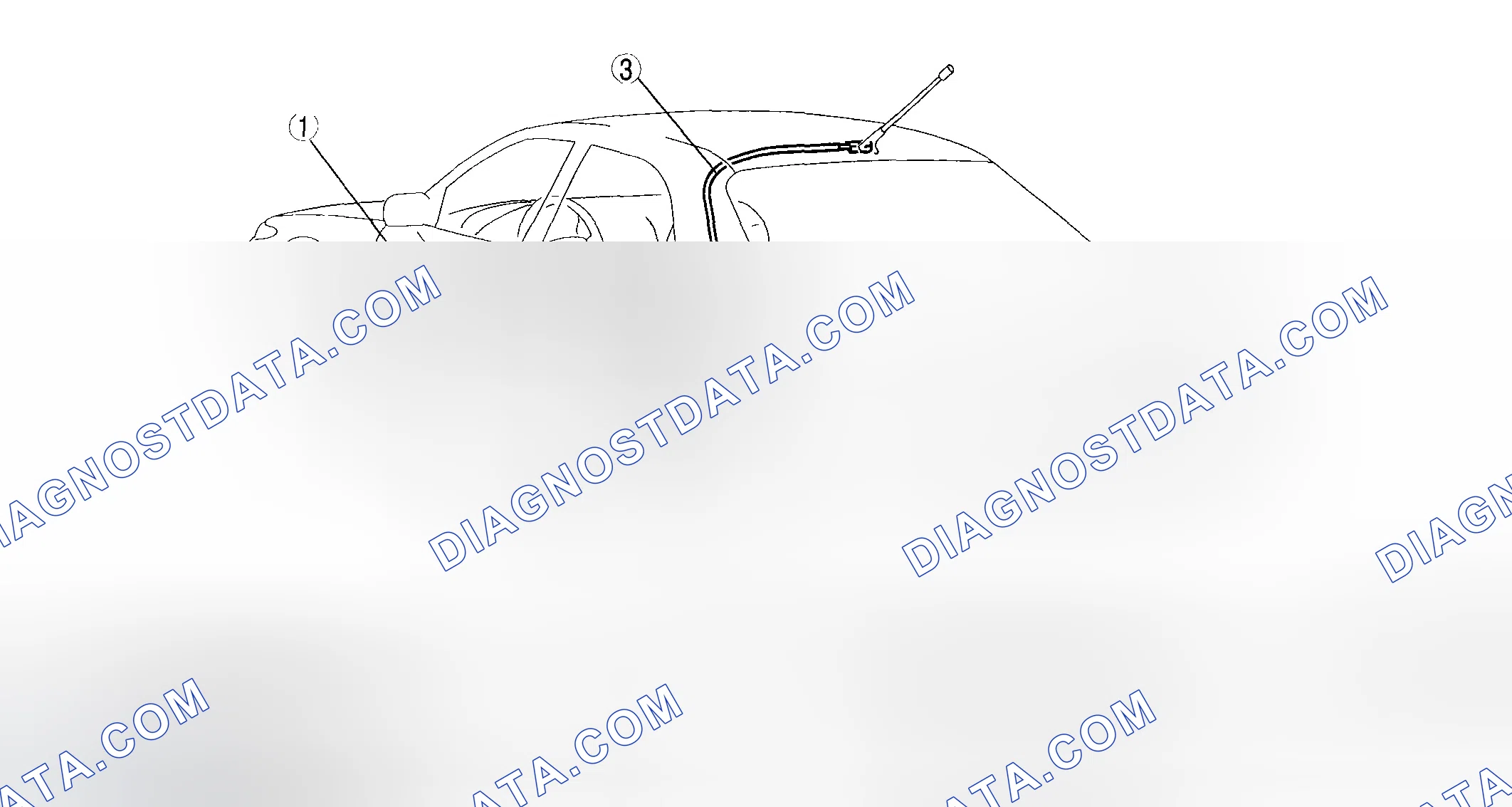 Scheme 35: ANTENNA FEEDER LOCATION [SPORT SEDAN]