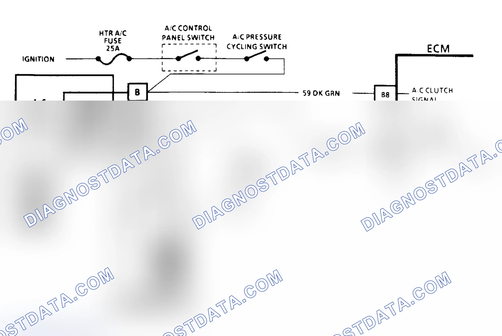 Scheme 122: A/C Clutch Control Diagnosis Schematic (2.8L) (2 of 3)