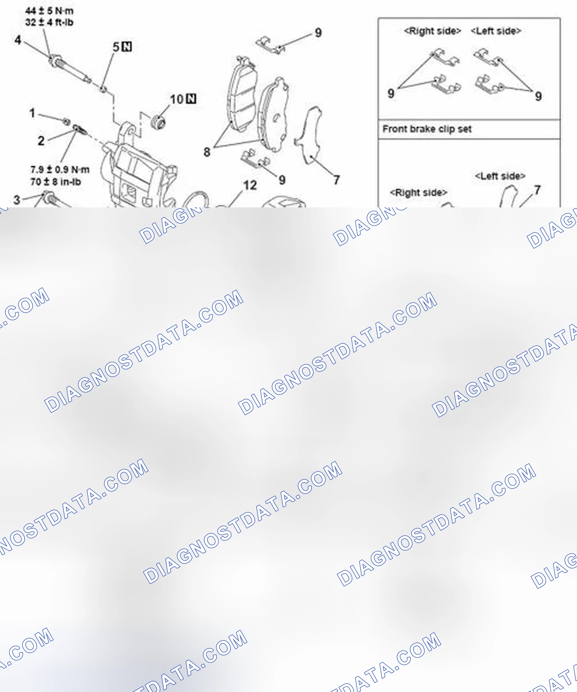 Scheme 49: DISASSEMBLY AND ASSEMBLY - 15-INCH FRONT DISC BRAKE