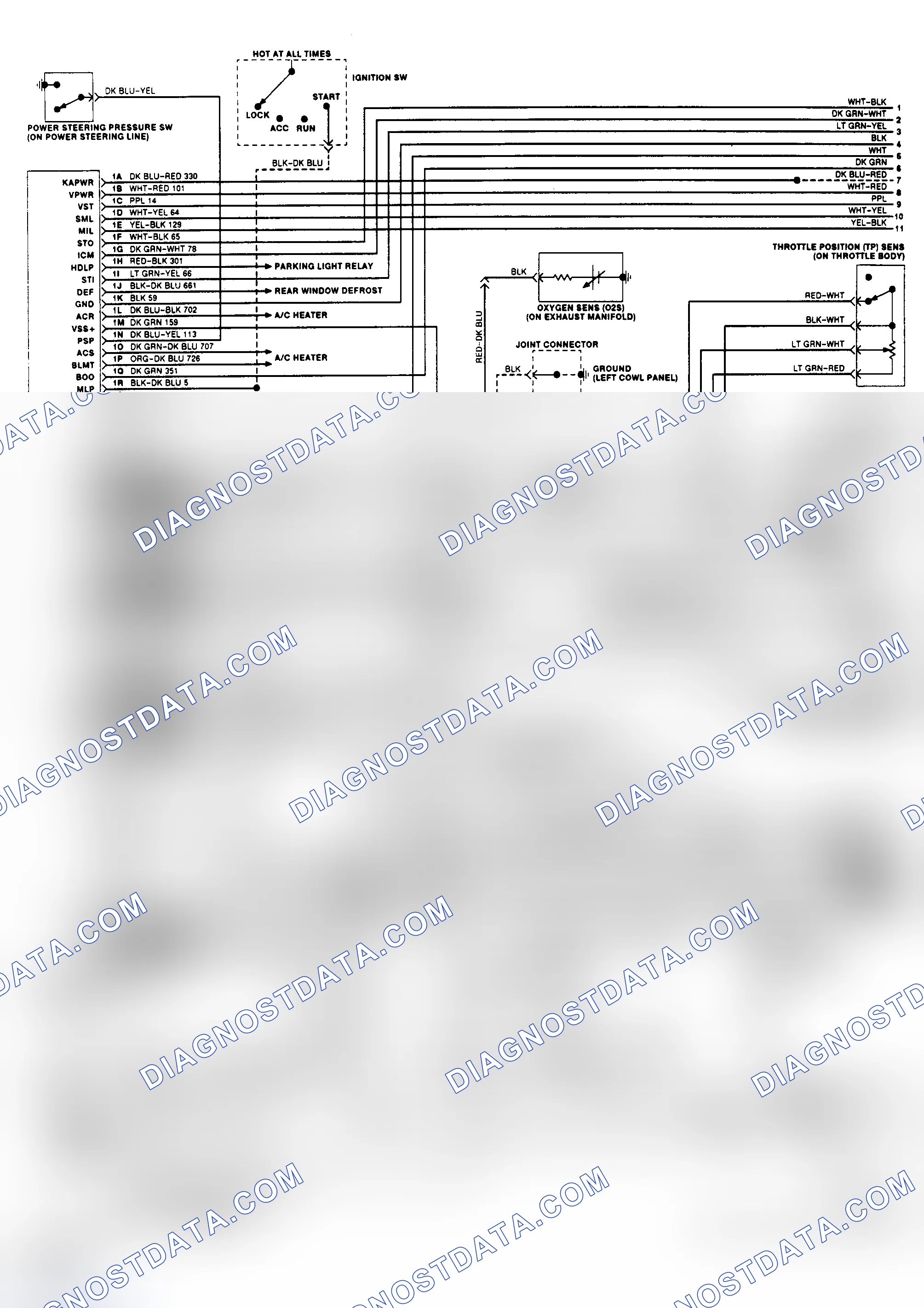 Scheme 158: EEC Wiring Diagram (1.8L A/T - 1 of 2)